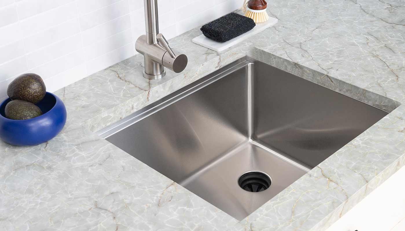 Stainless steel undermount prep or bar sink