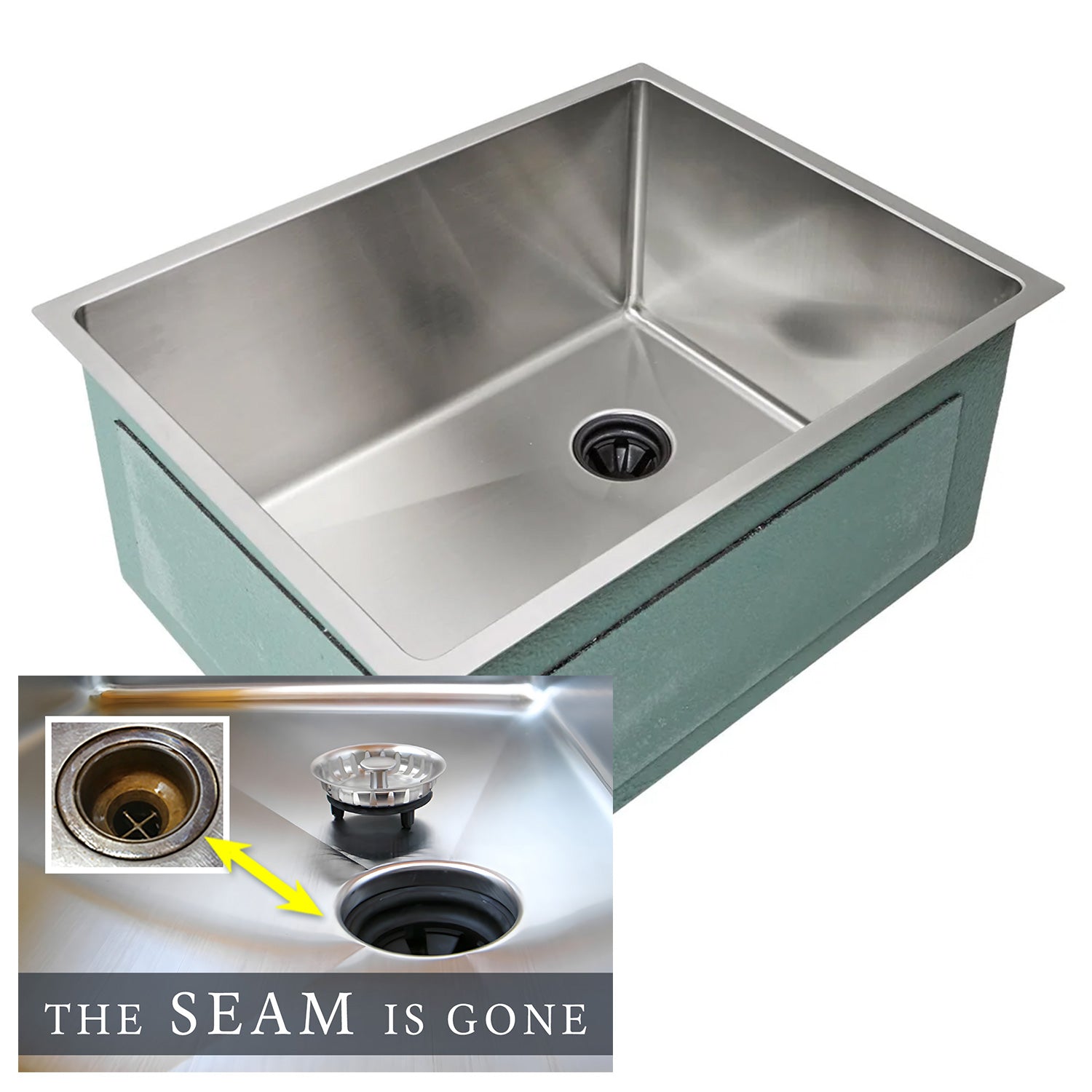 22-inch stainless steel undermount prep sink with a classic single bowl and right offset drain. Made of 16-gauge steel with 1/2-inch radius corners.