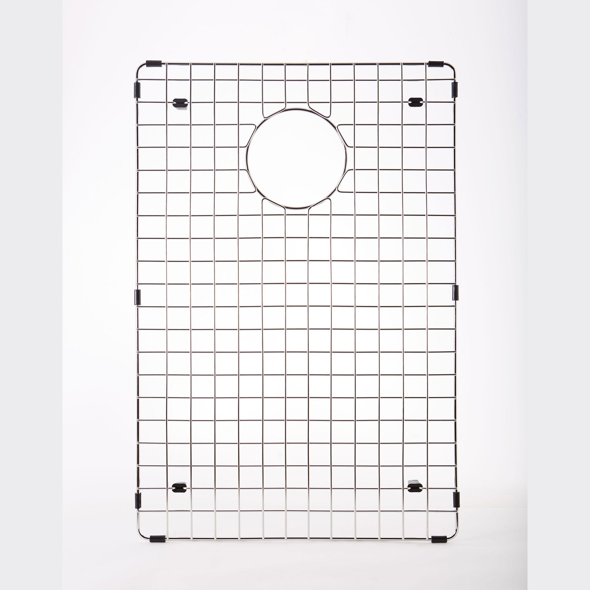 GRID - 26 stainless steel sink grid designed for reversible workstation sinks 5LS26c-8 & 5LS26c-10. Features an offset drain opening for optimal functionality.