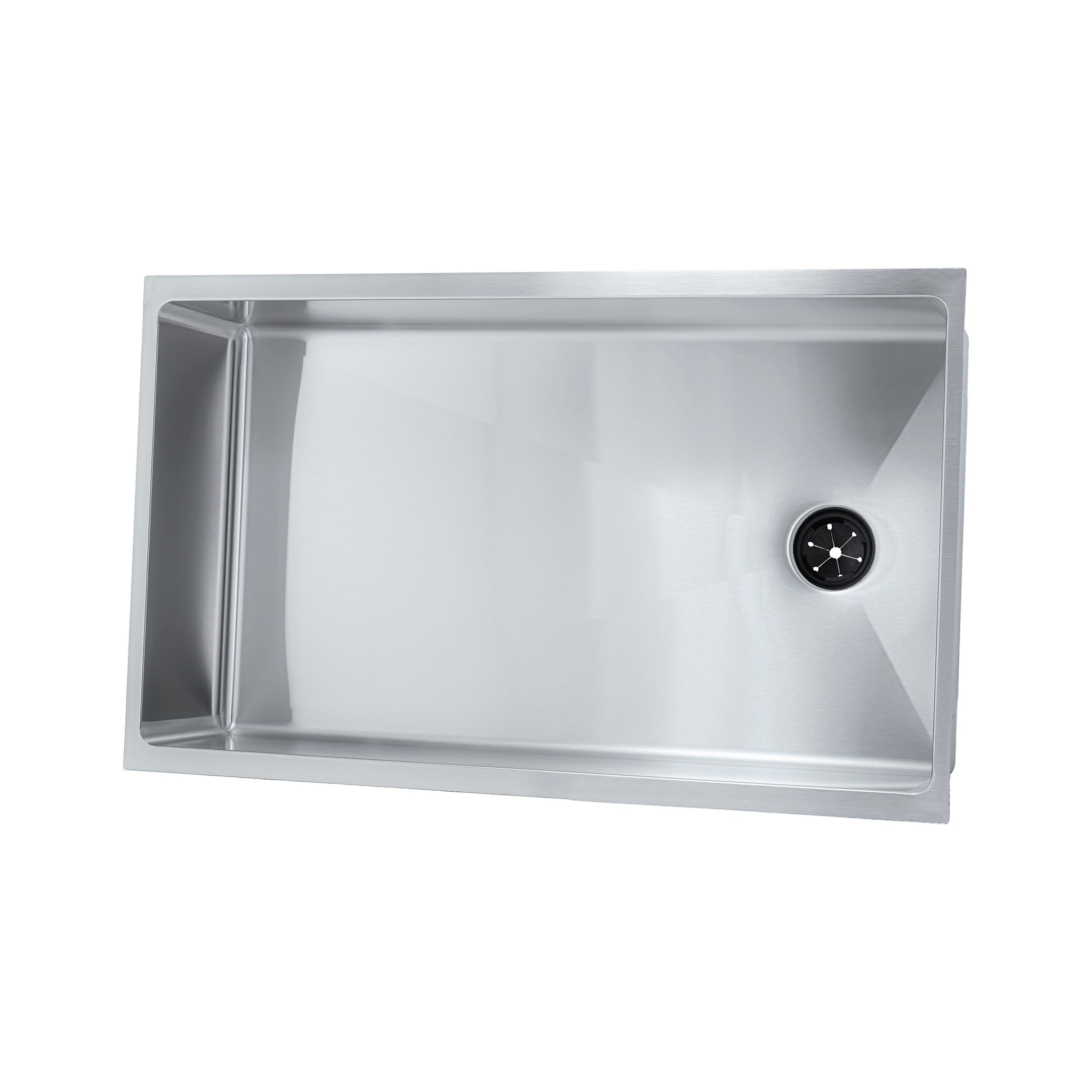 28" Stainless Steel Undermount Kitchen Sink - Single Bowl - Offset Reversible Drain - 8" Depth (5S28c-8)