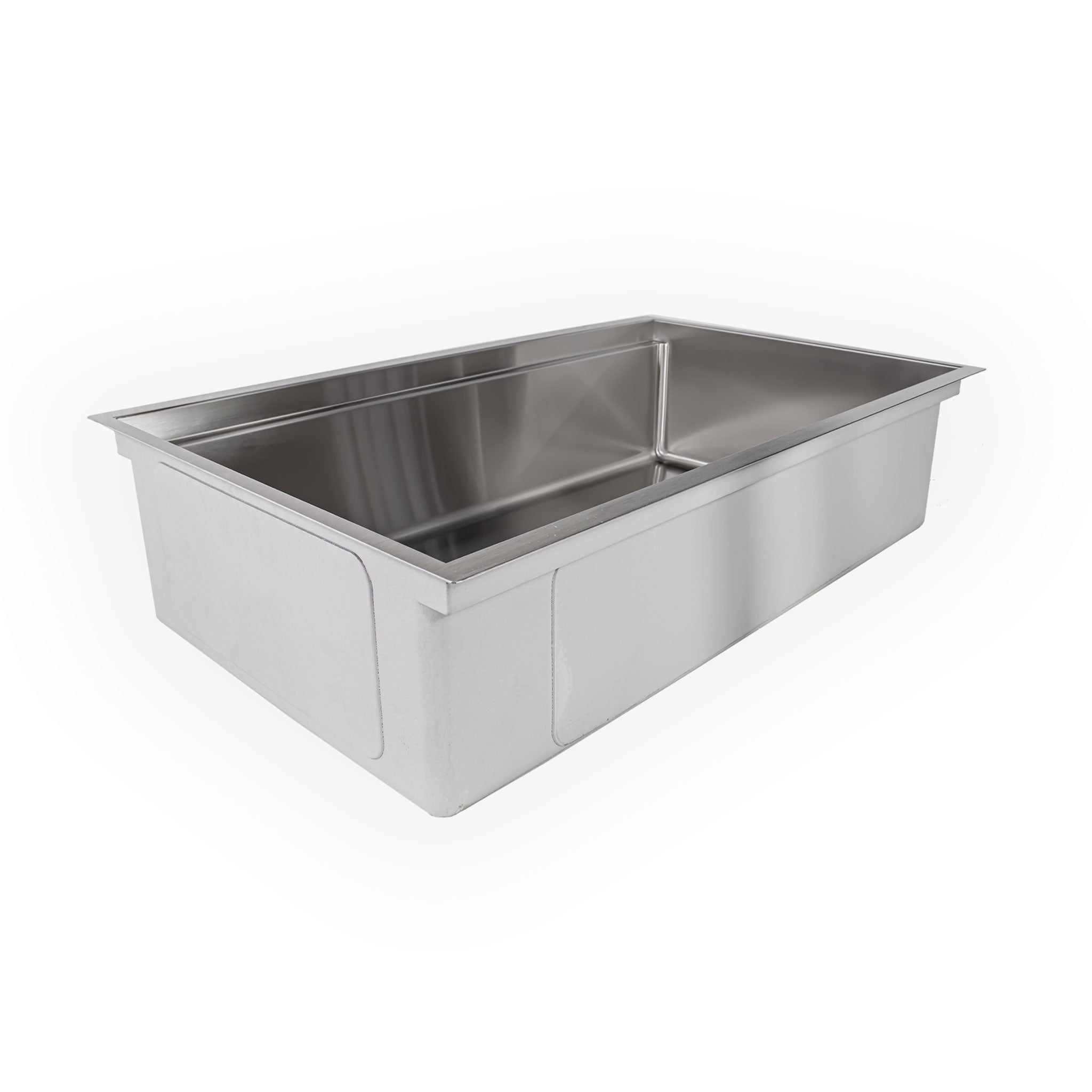 Exterior view of a 31” workstation sink from Create Good Sinks.