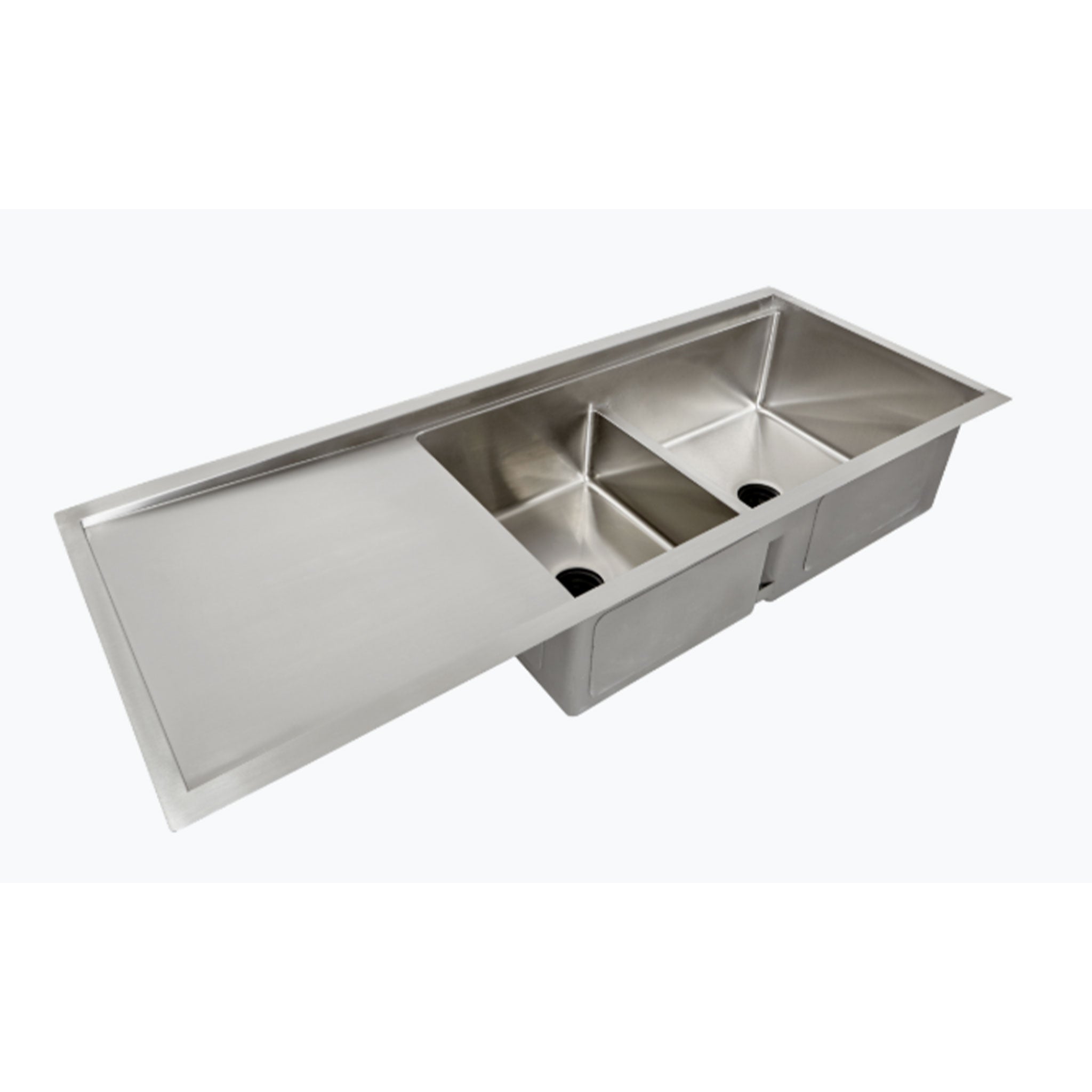 52 inch 16 gauge stainless steel undermount double basin workstation kitchen sink with smart low divide and seamless drain