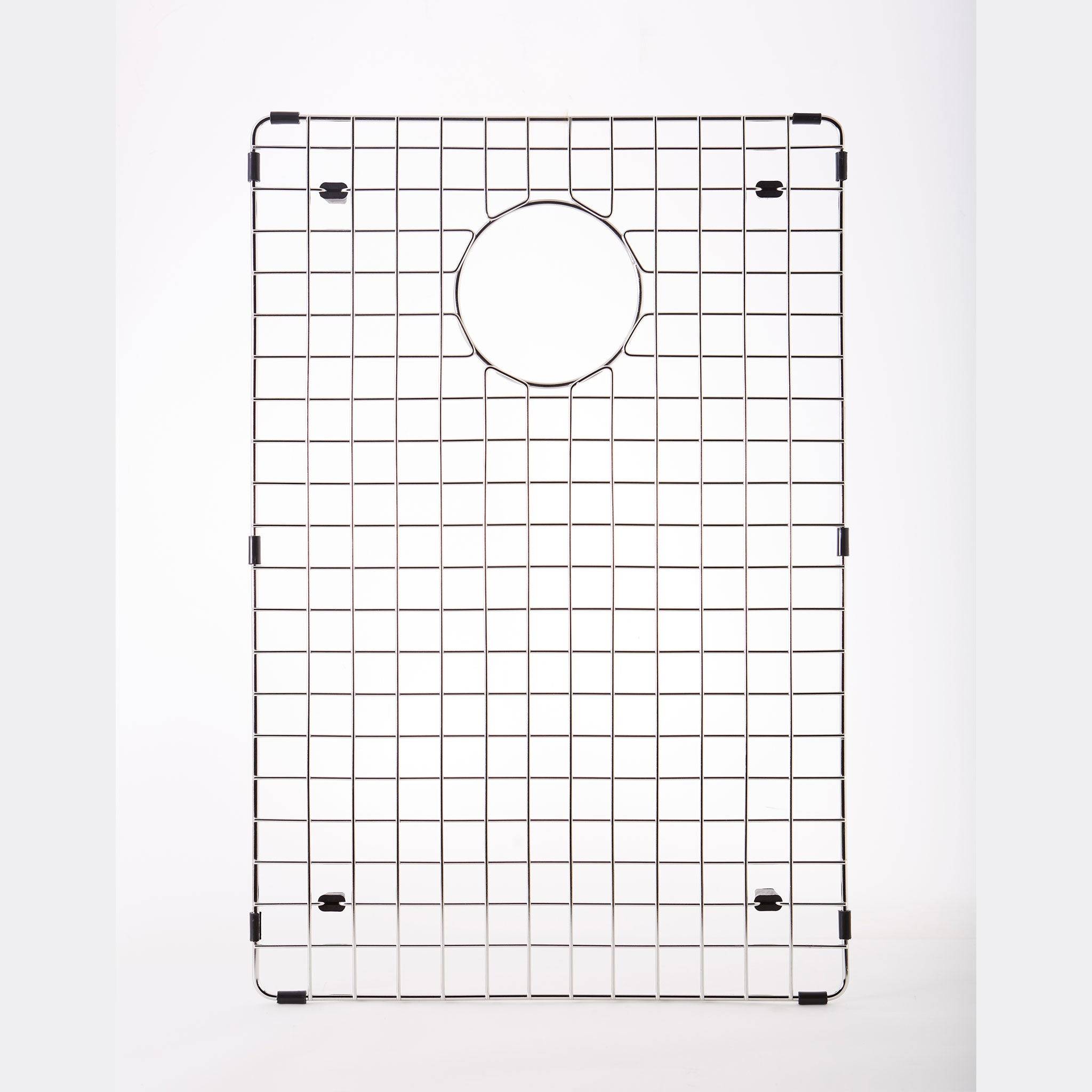 GRID - 36-inch large bowl stainless steel sink grid (GR-5LAD36B) with a durable wireframe design and protective rubber feet for sink protection.