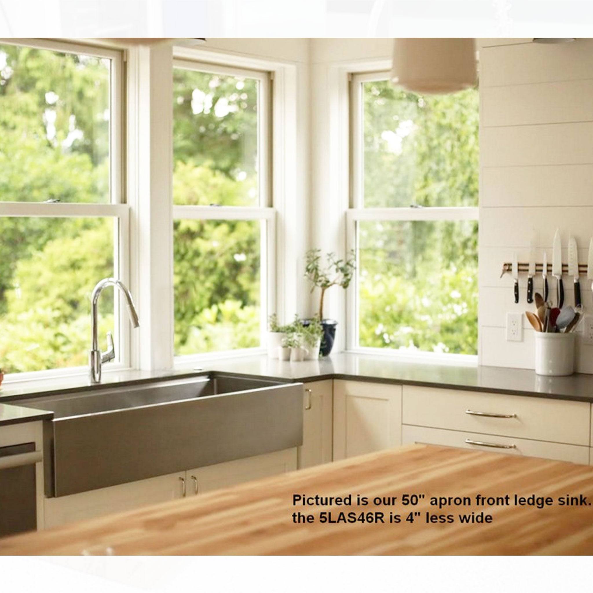 Oversized Workstation Apron Sink In A Kitchen Counter