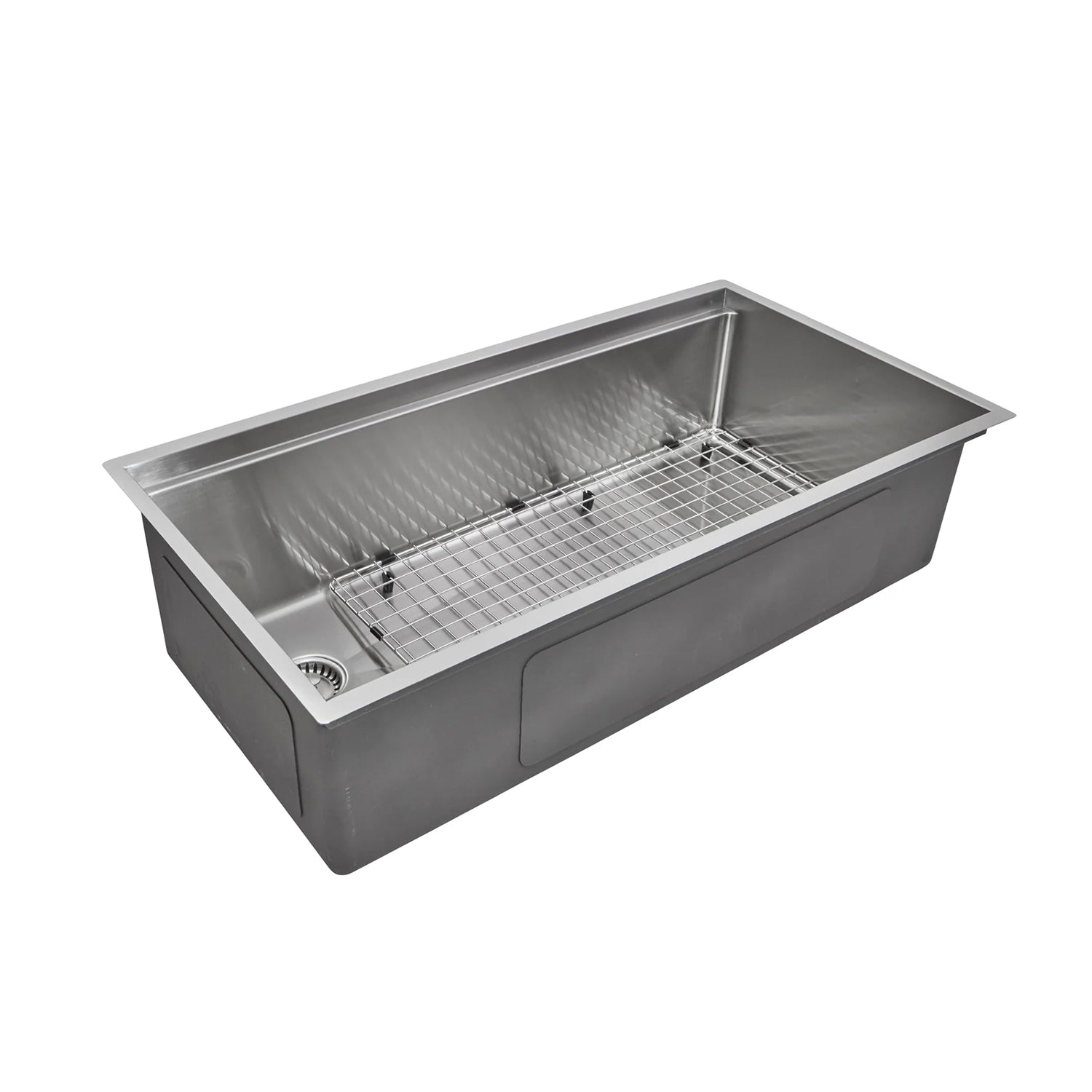 37 inch workstation sink with grid