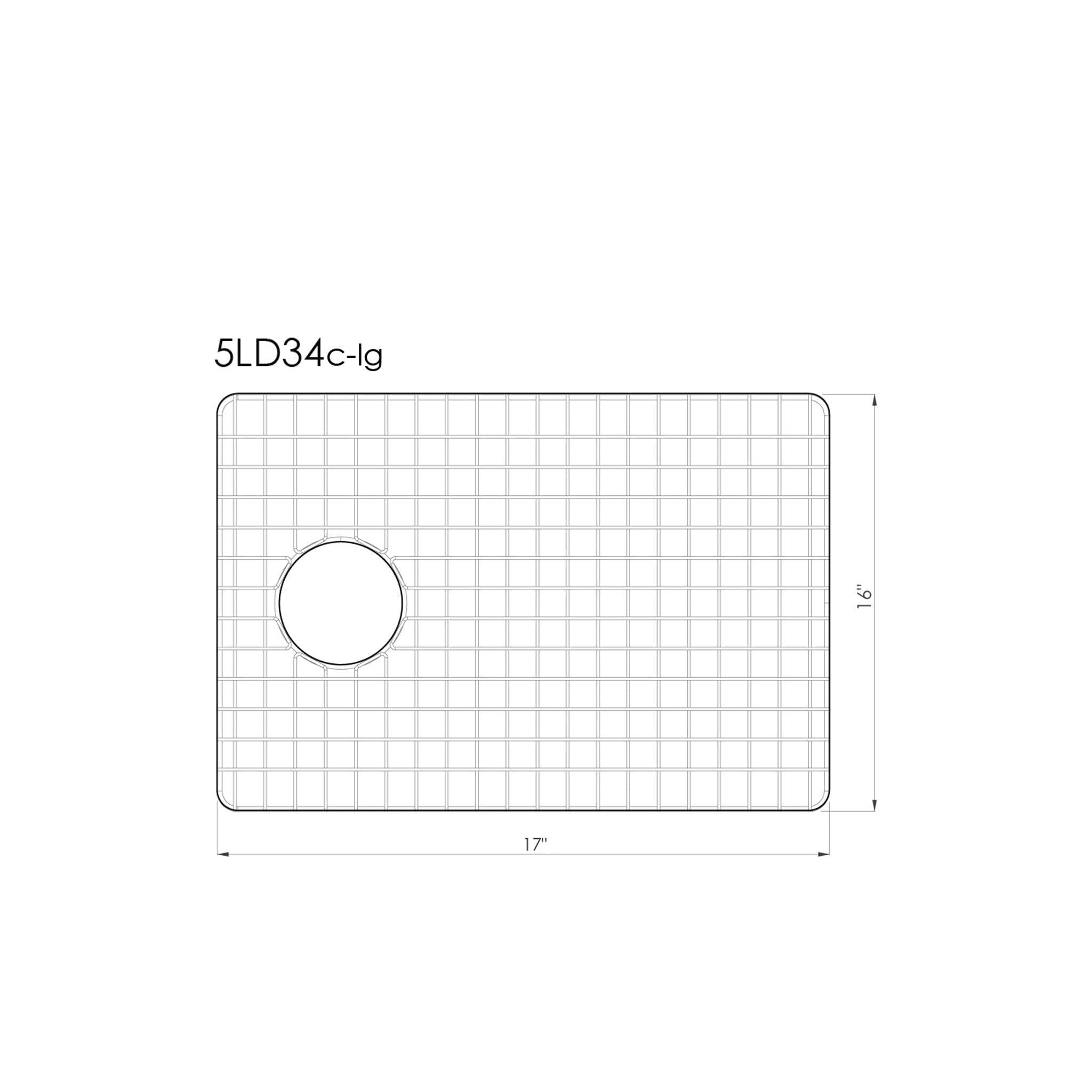Drawing with Dimensinos of the 5LD34C's larger basin's grid