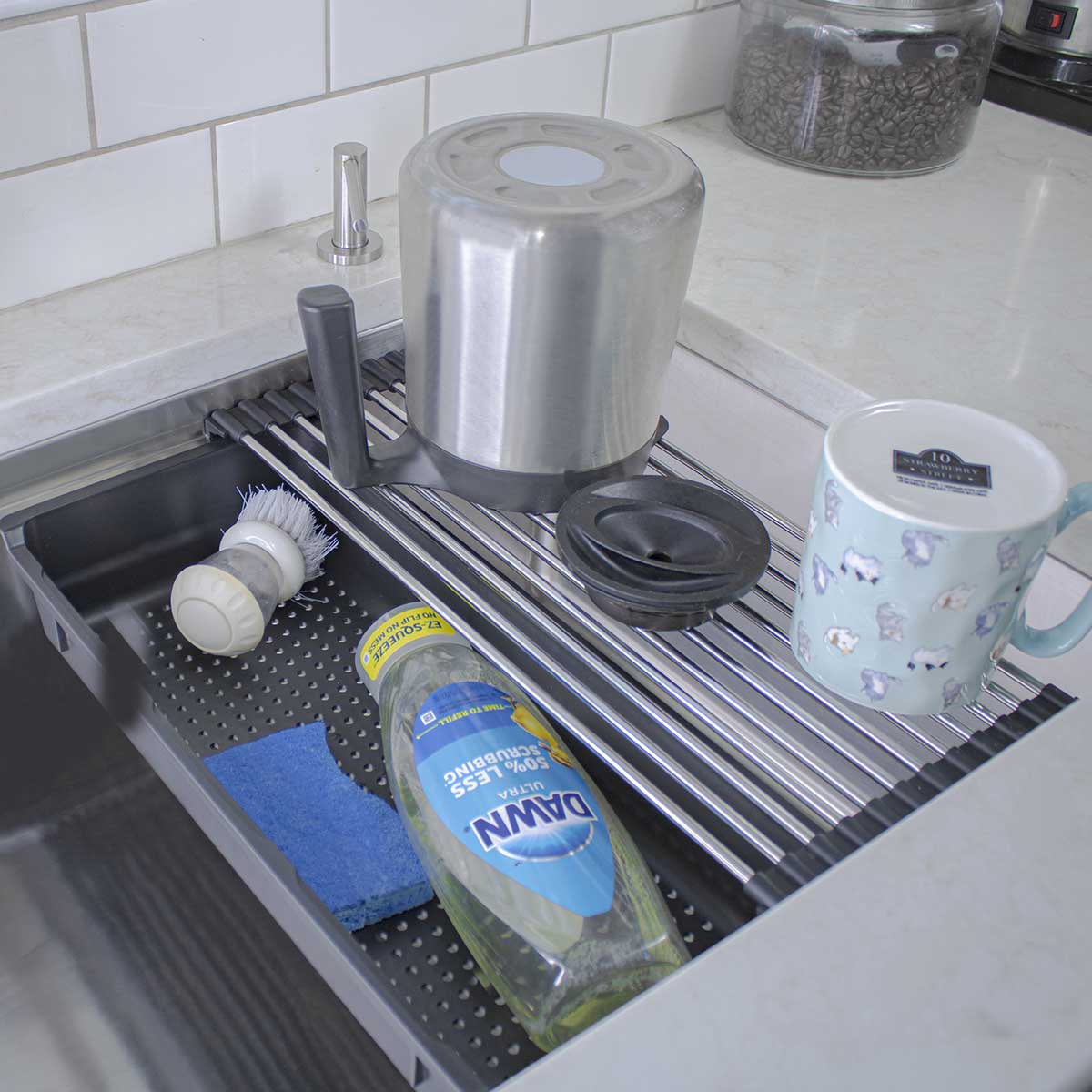 kitchen organization in the sink