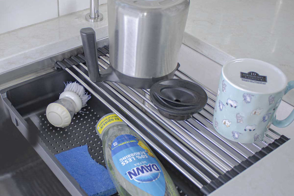 kitchen organization in the sink