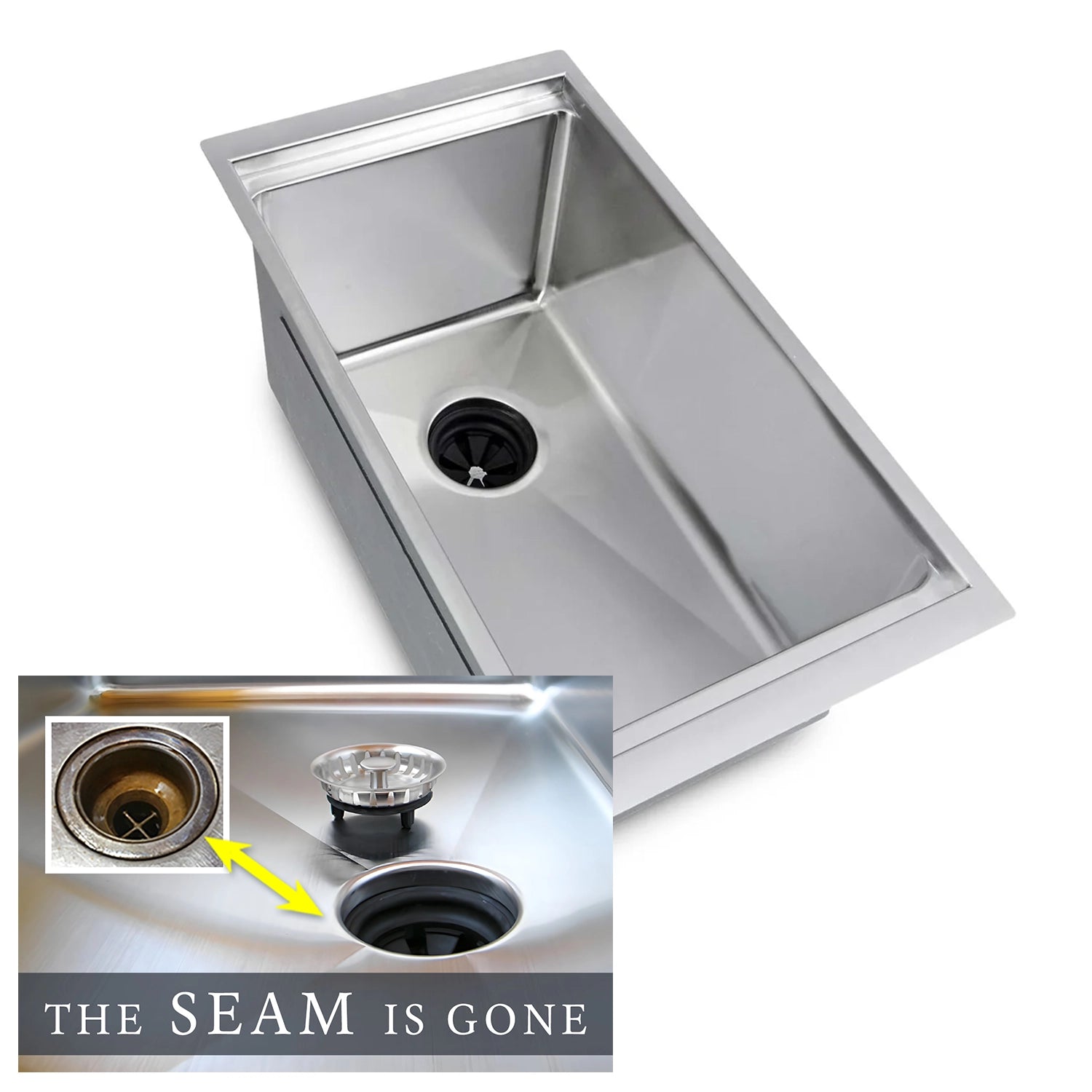 ten inch undermount stainless steel bar sink with workstation ledge for sink accessories