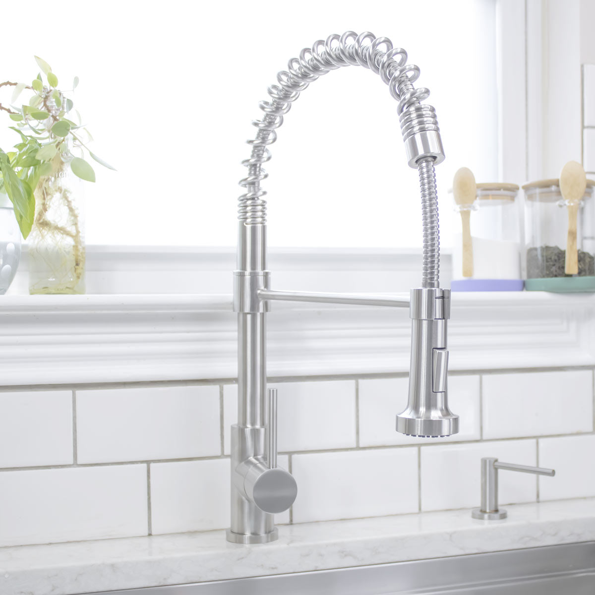Ceramic Disc 304 Brushed Finish Faucet