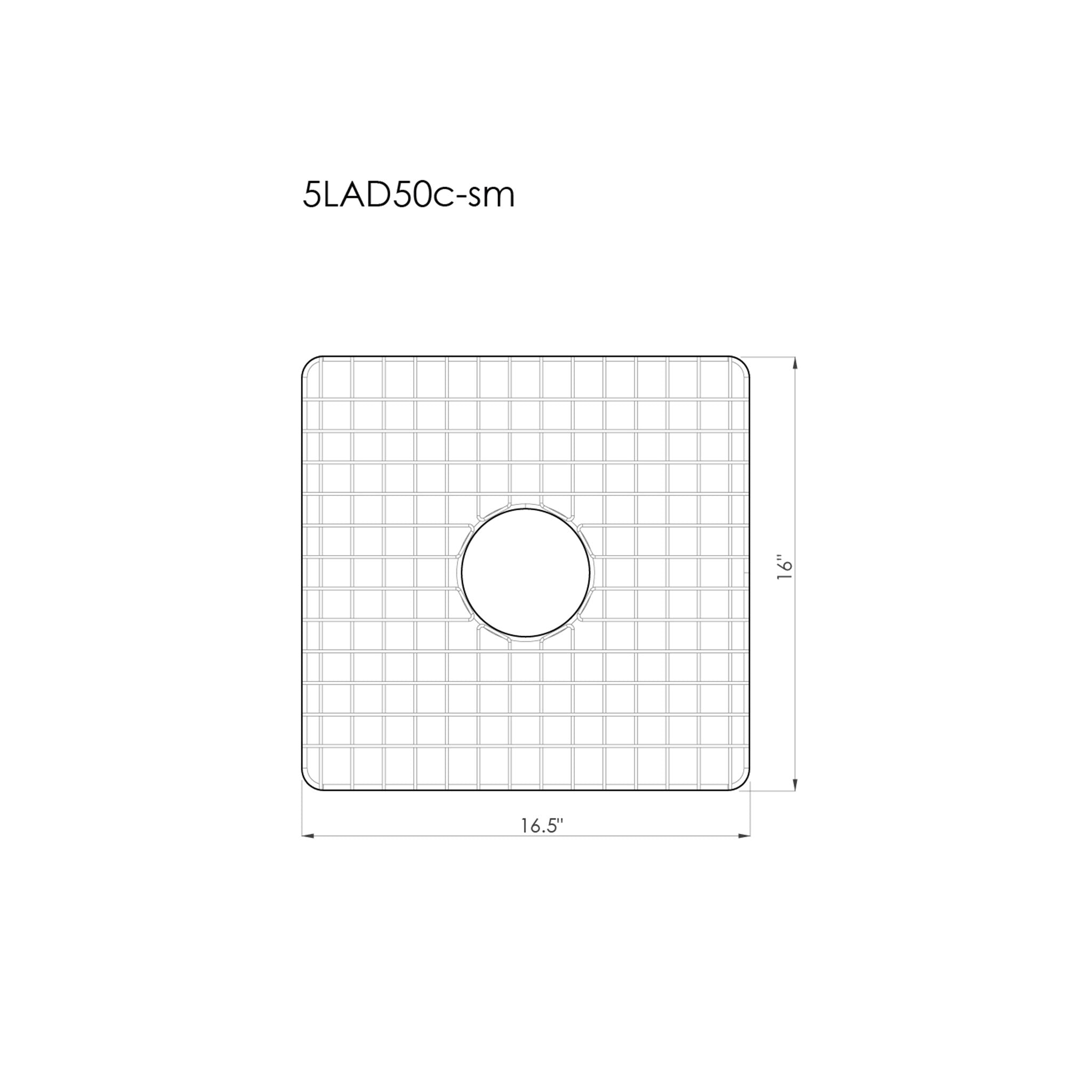 GRID - 50" small bowl - stainless steel sink grid