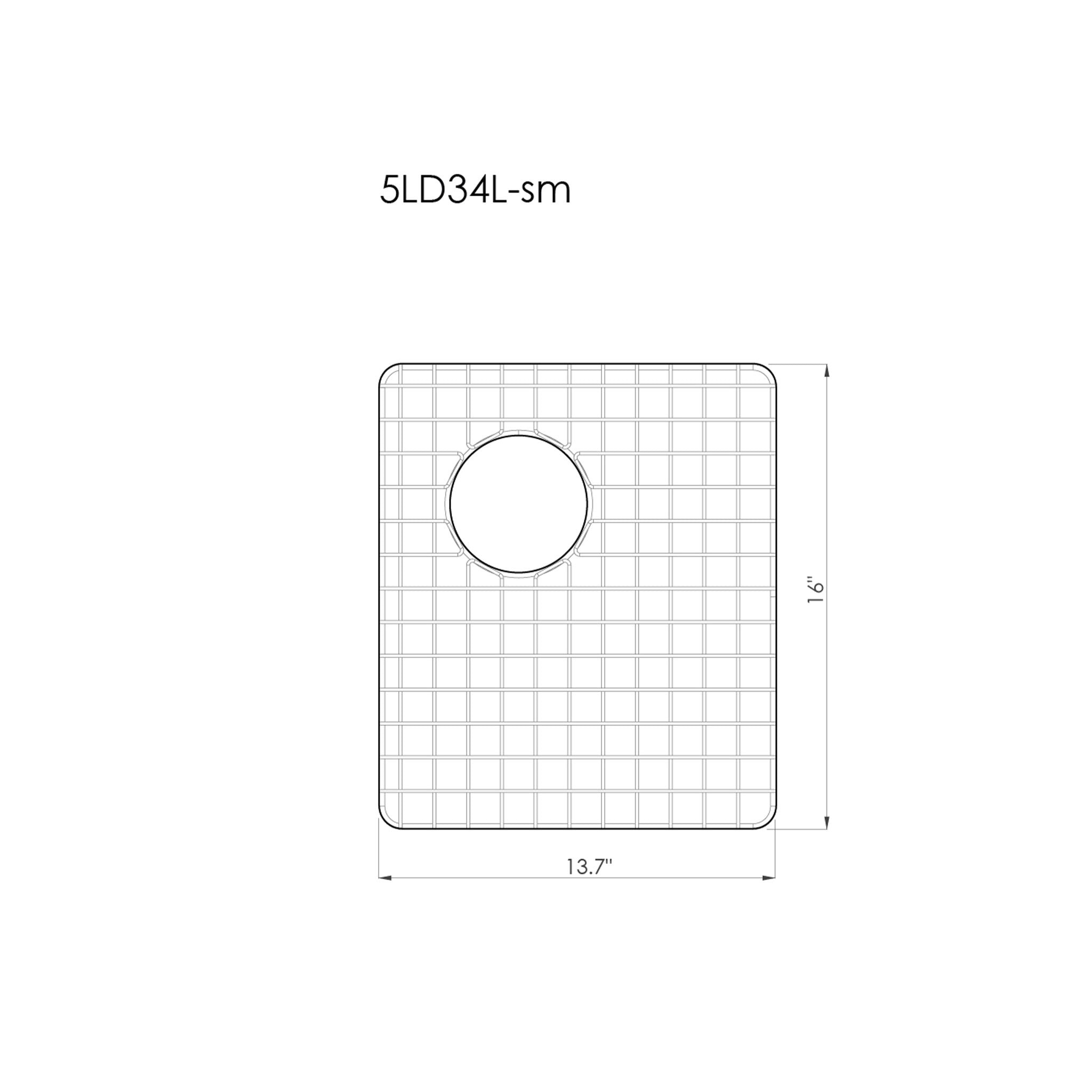 GRID - 34" small bowl - stainless steel sink grid