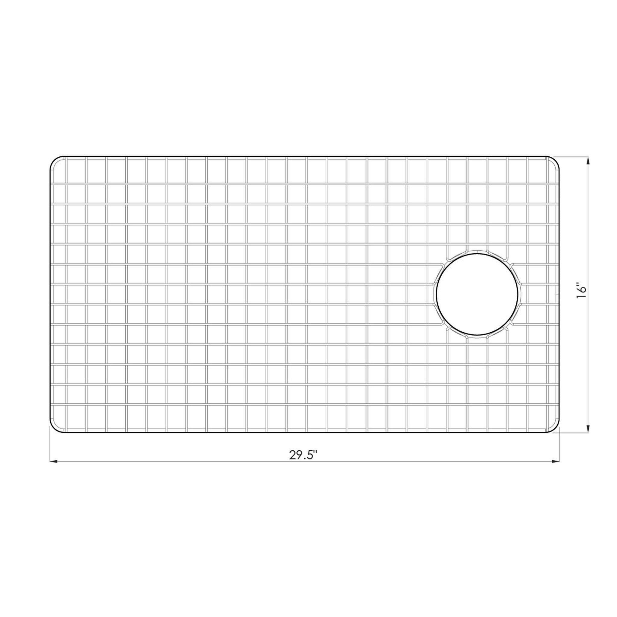 GRID - 45" drainboard sink - stainless steel sink grid