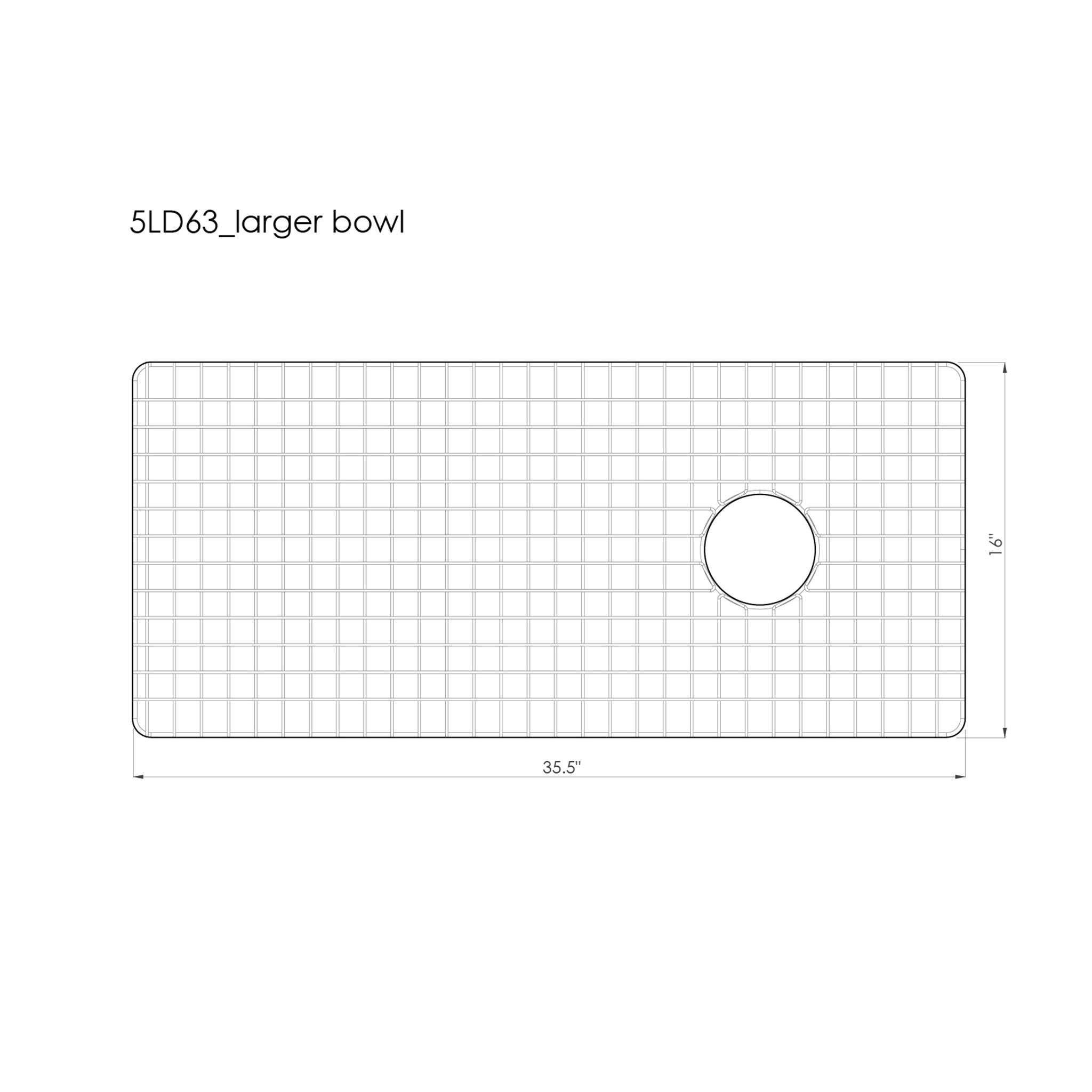 GRID - 63" large bowl - stainless steel sink grid
