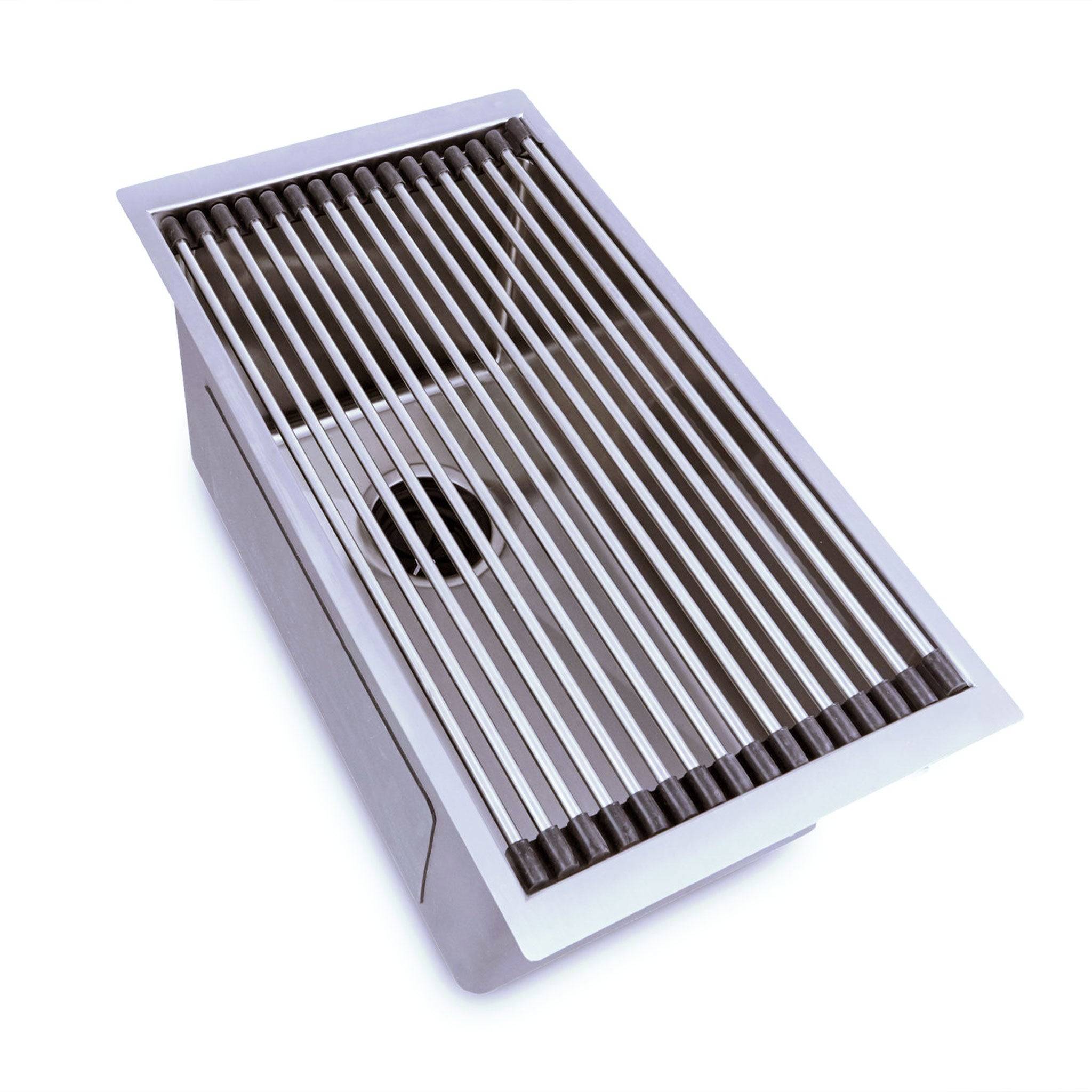 Bar Sink Accessories - 9" Stainless Steel Roll Mat