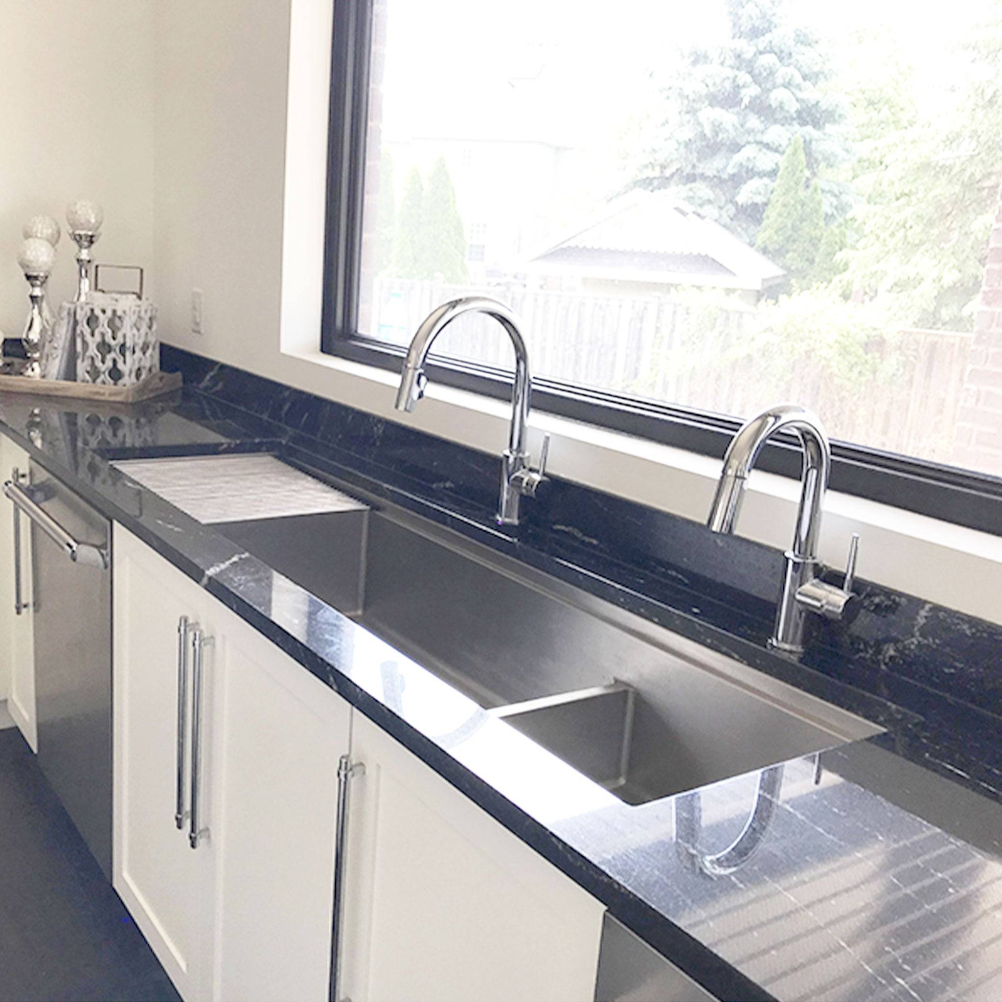 68" Dual Basin Workstation Drainboard Kitchen Sink From Create Good Sinks