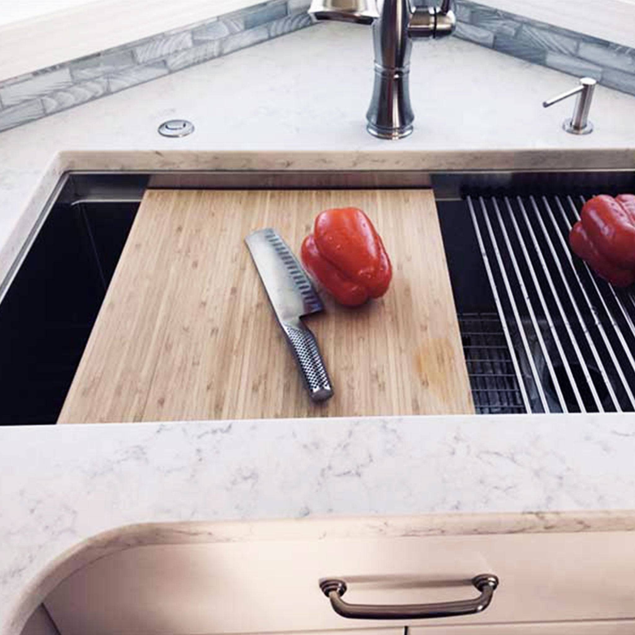 Workstation Sink Accessory - 15" Bamboo Cutting Board