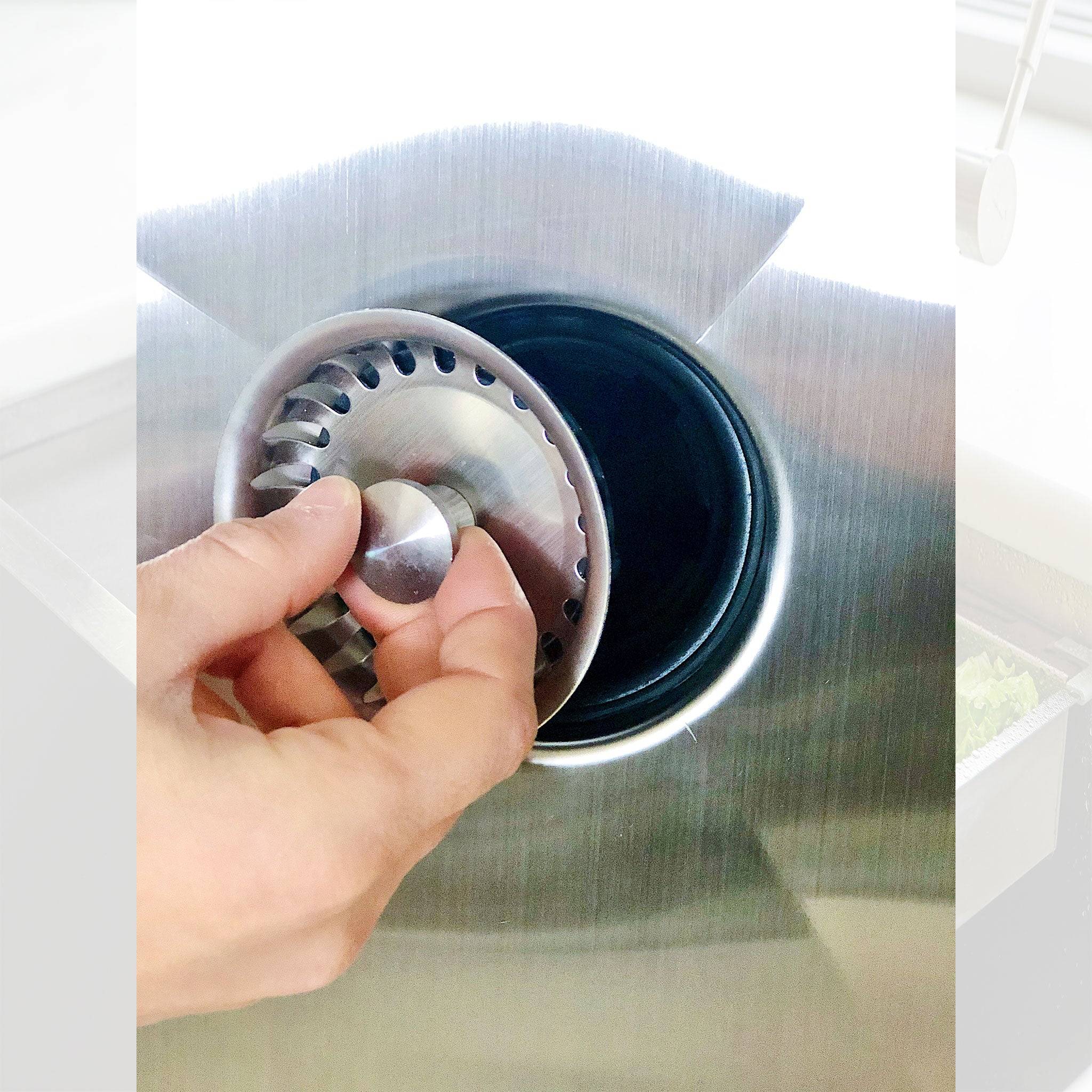 stainless steel strainer basket and sink plug for create good sinks seamless drain