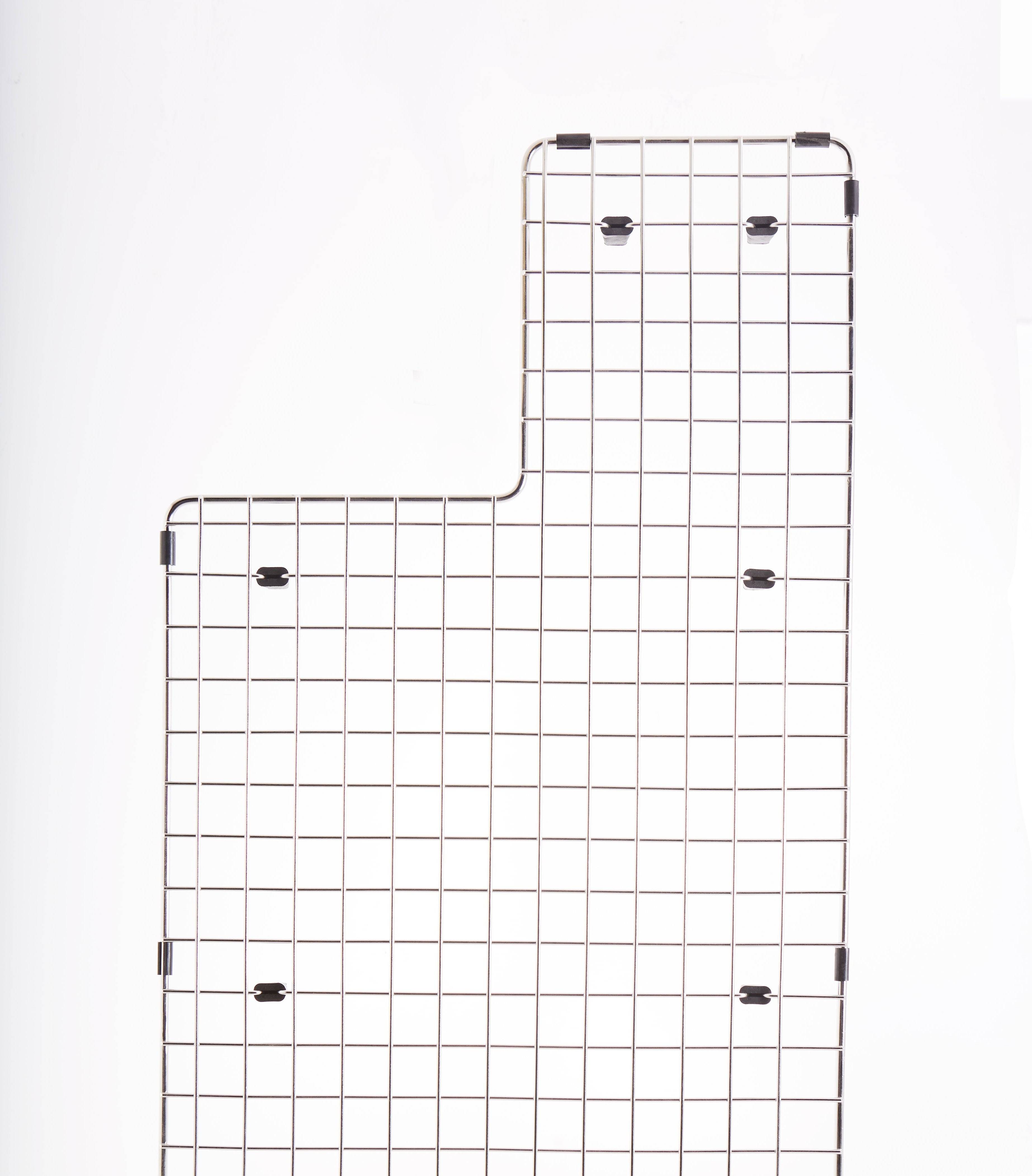 GRID - 32" stainless steel sink grid with right drain cutout (GR-5S32R). Durable sink accessory designed to protect the basin from scratches.