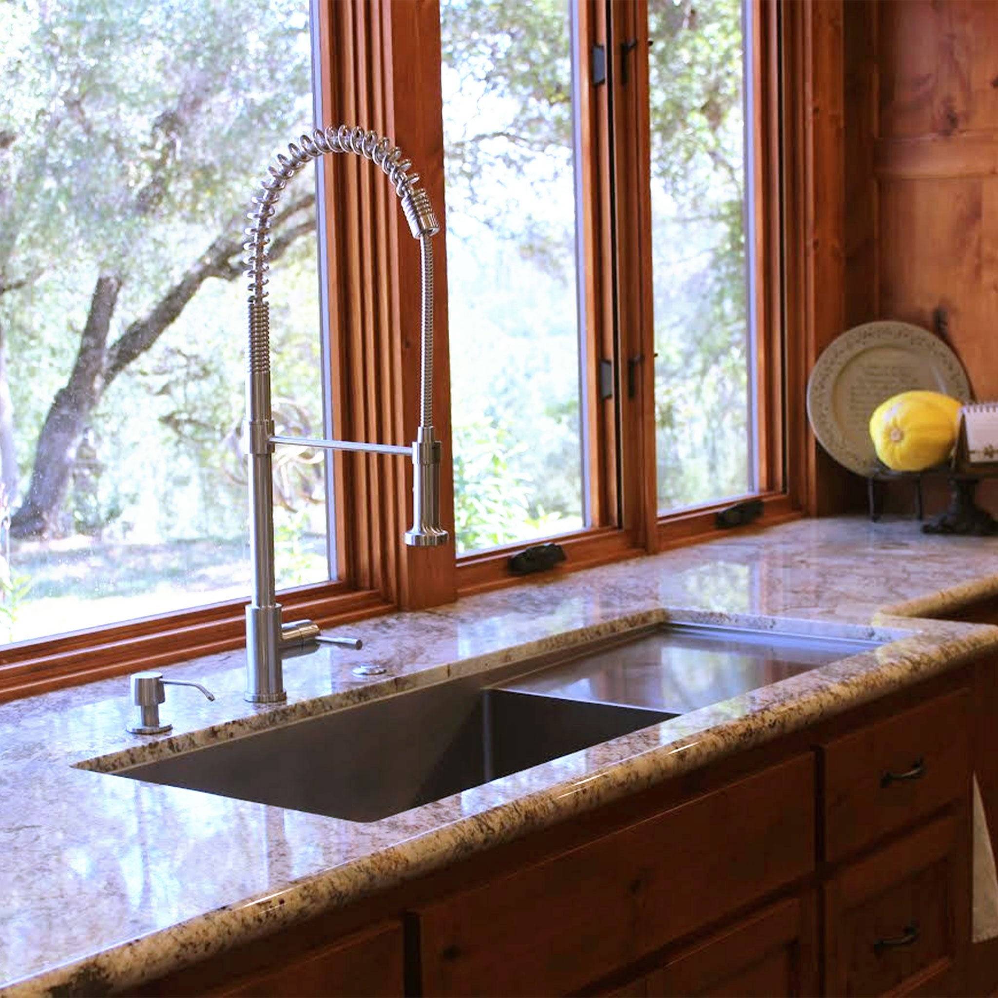 Client photo of a classic 50" drainboard kitchen sink