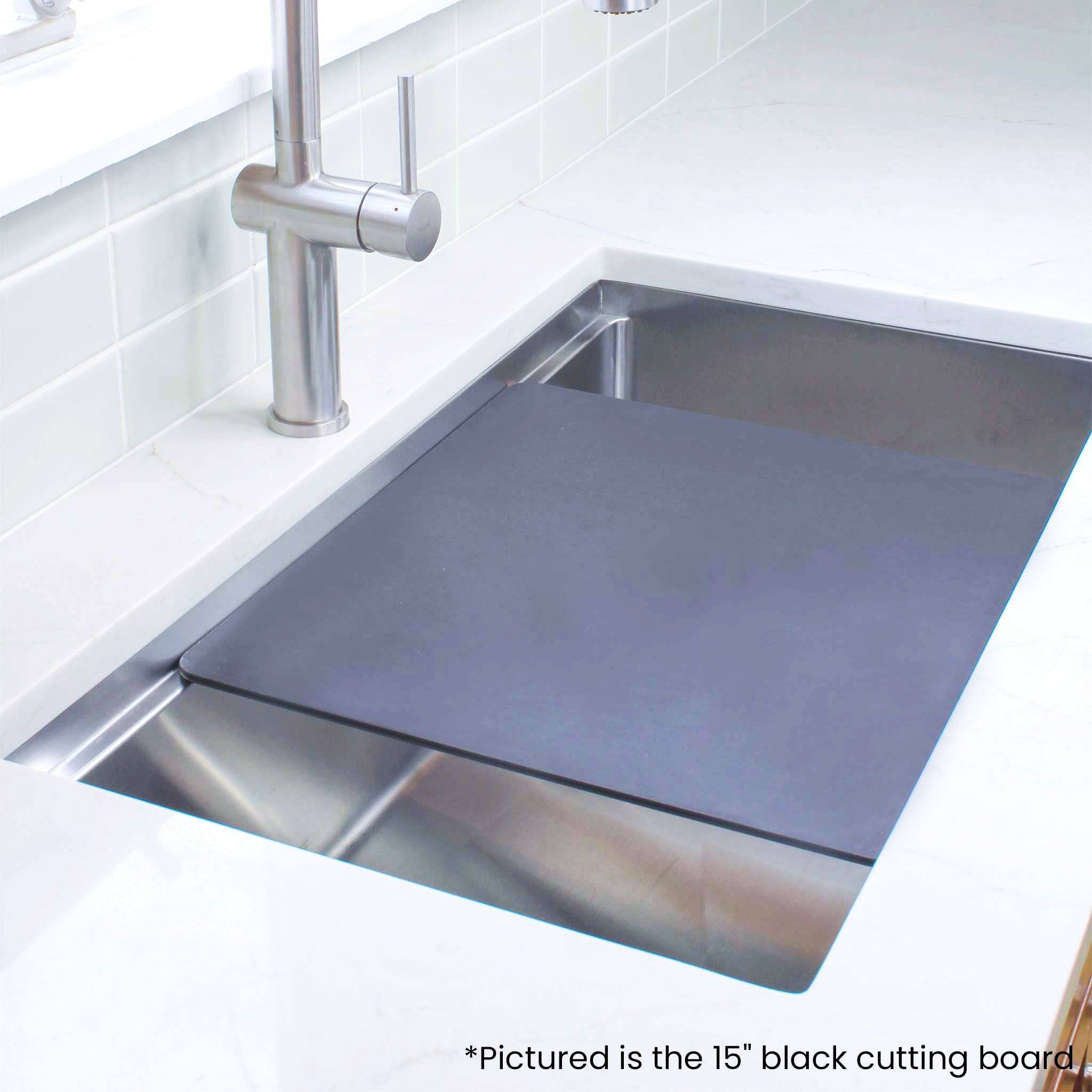 18", Dishwasher Safe, Black Cutting board for a Workstation Sinks from Create Good Sinks