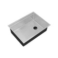 26 inch stainless steel undermount workstation sink with 8 inch depth and reversible seamless drain