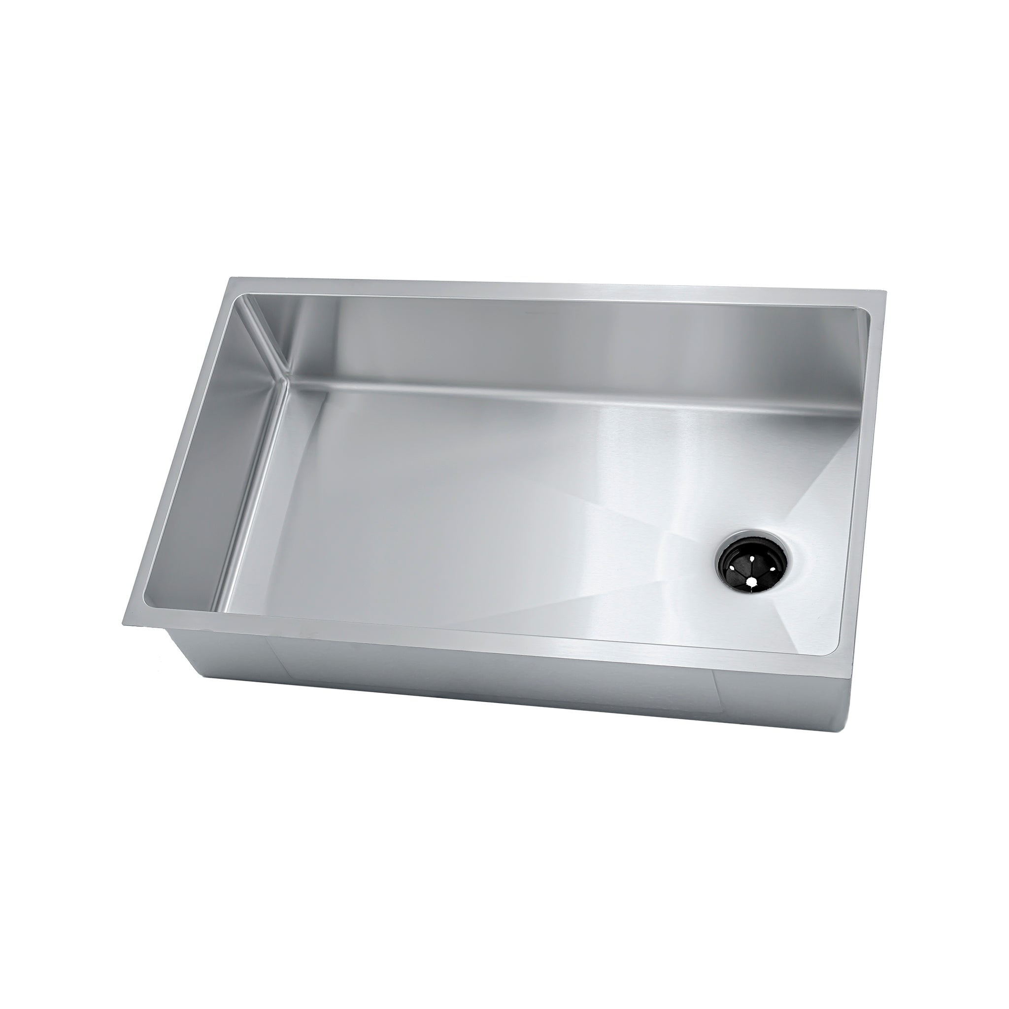 28" Stainless Steel Undermount Kitchen Sink - Single Bowl - Offset Reversible Drain - 8" Depth (5S28c-8)