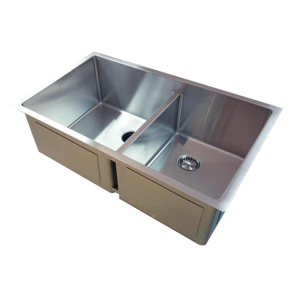 32 inch double bowl undermount stainless steel sink made with quality 16 gauge stainless steel and smart low divider and seamless drain