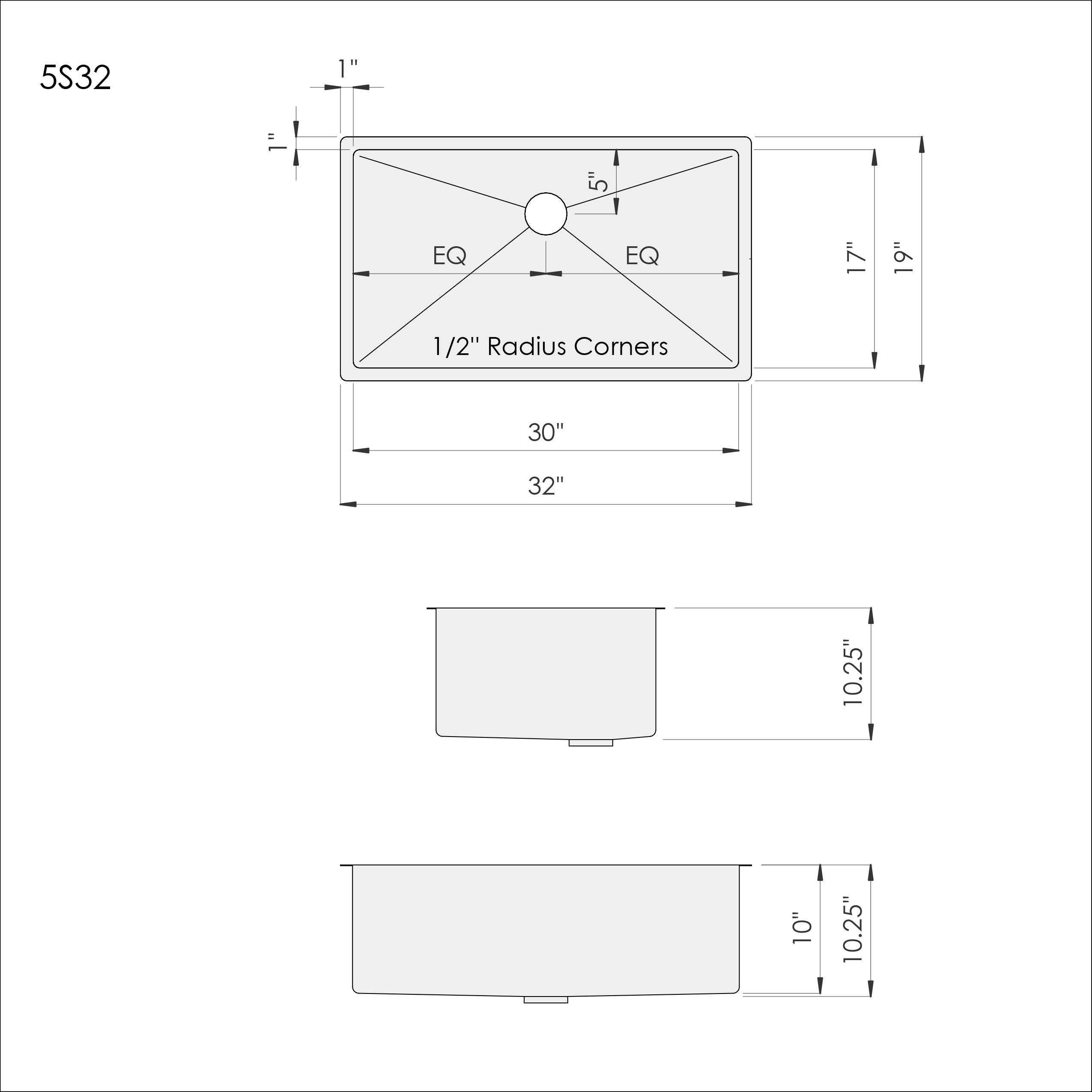 GRID - 32 stainless steel sink grid - center drain (GR-5S32)