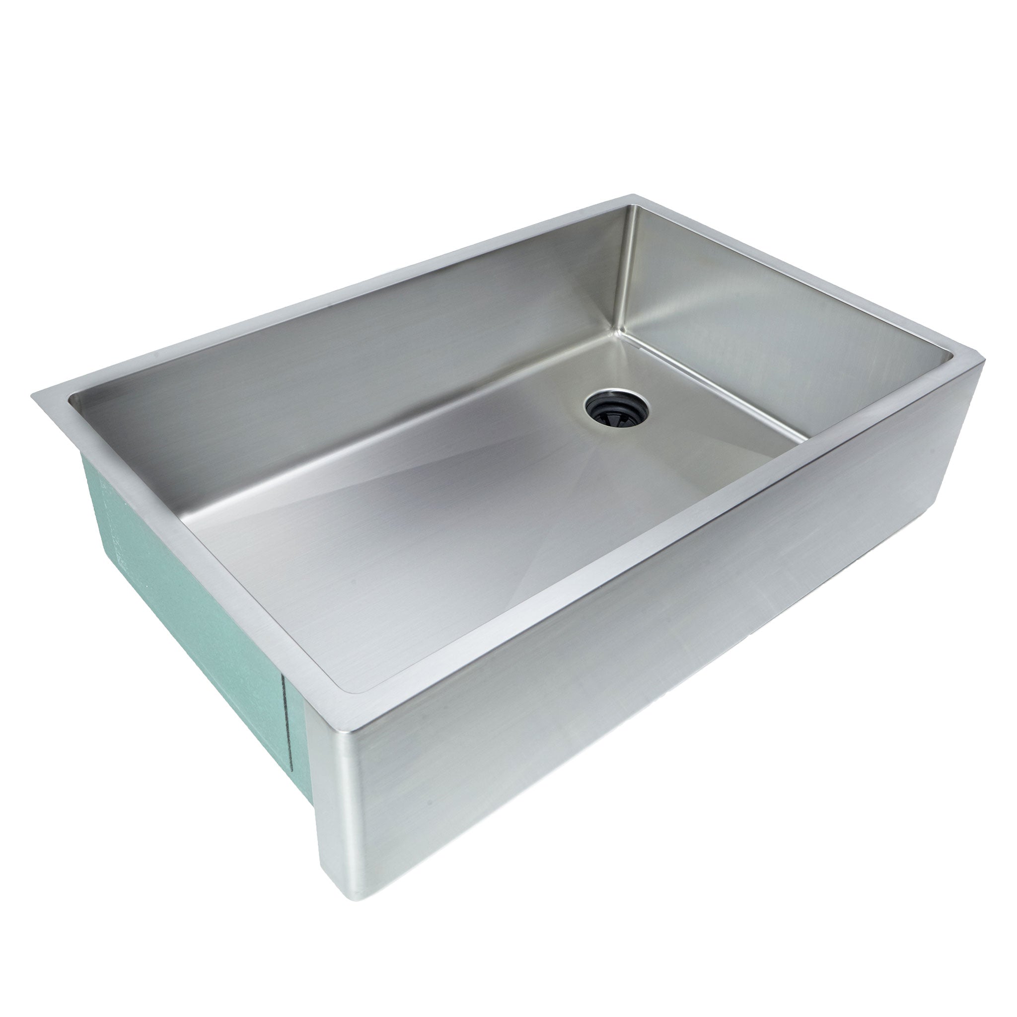 32 inch 16 gauge stainless steel single basin farmhouse apron front kitchen sink with offset drain on the right