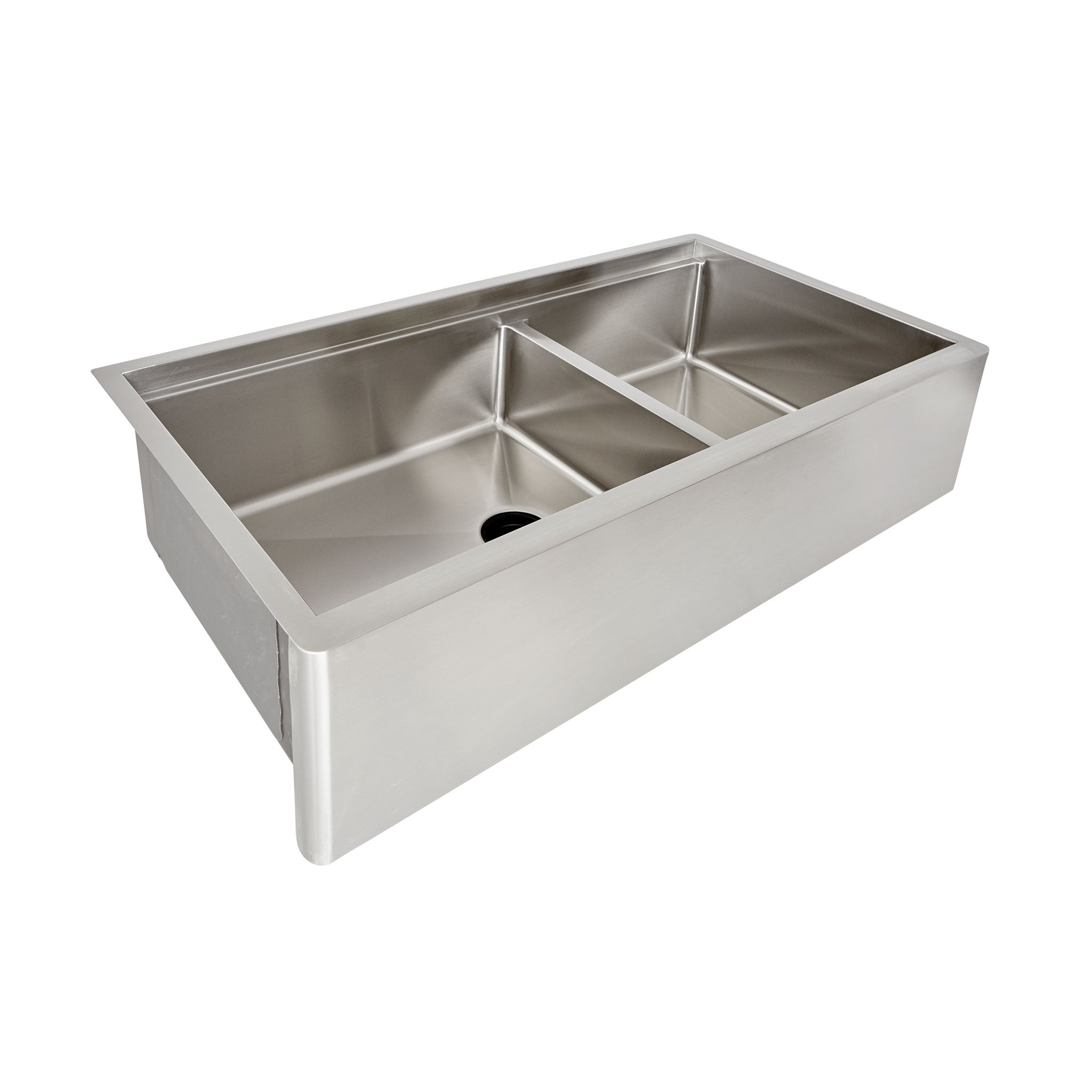 36 inch undermount stainless steel double bowl apron front sink