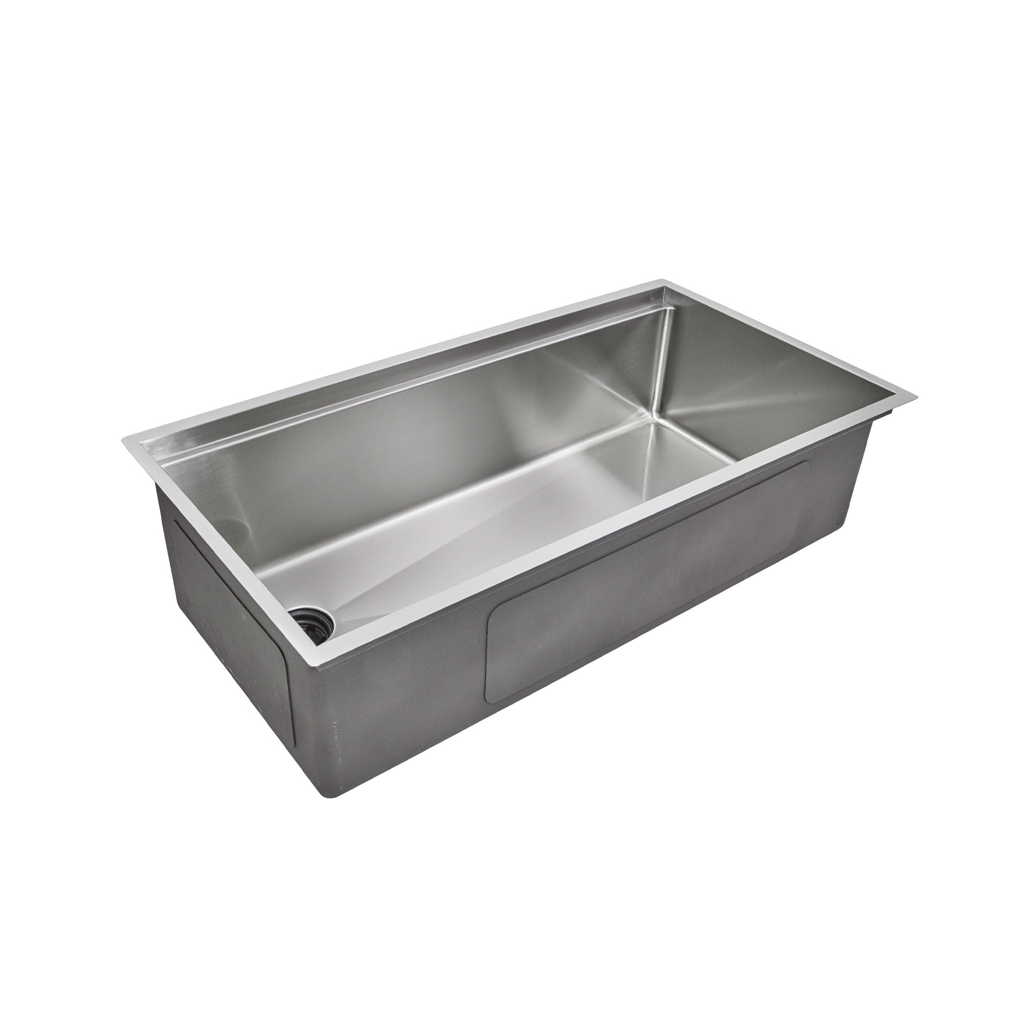 Create Good Sinks 37" stainless steel undermount workstation sink with offset drain on the left