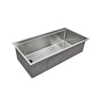 Create Good Sinks 37" stainless steel undermount workstation sink with offset reversible drain