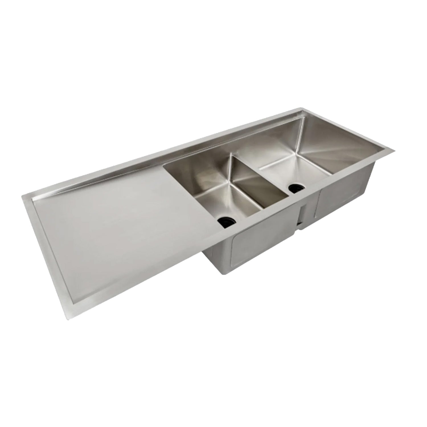 52 inch 16 gauge stainless steel undermount double basin workstation kitchen sink with smart low divide and seamless drain