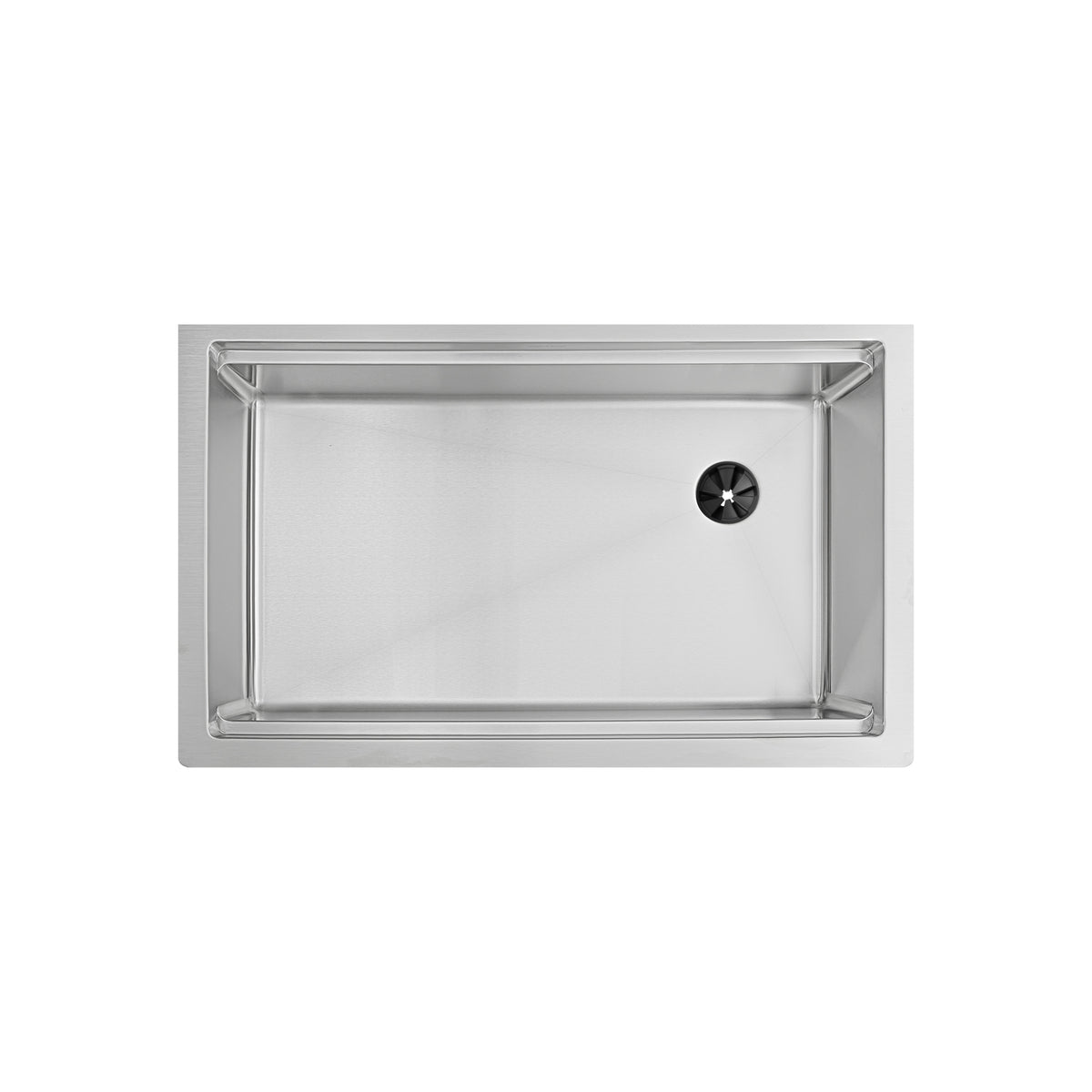 33" Undermount Apron Front Workstation Sink – 16 Gauge Stainless Steel Single Bowl – 8" Deep – Offset Drain Right – Seamless Drain (5LAS33R-8)