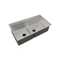 34" Undermount Workstation Sink – 16 Gauge Stainless Steel Double Bowl – Reversible – Seamless Drain (5LD34C)