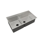 34" Undermount Workstation Sink – 16 Gauge Stainless Steel Double Bowl – Reversible – Seamless Drain (5LD34C)