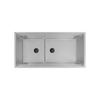 39" Undermount Workstation Sink – 16 Gauge Stainless Steel Double Bowl – Reversible – Seamless Drain (5LD39C)