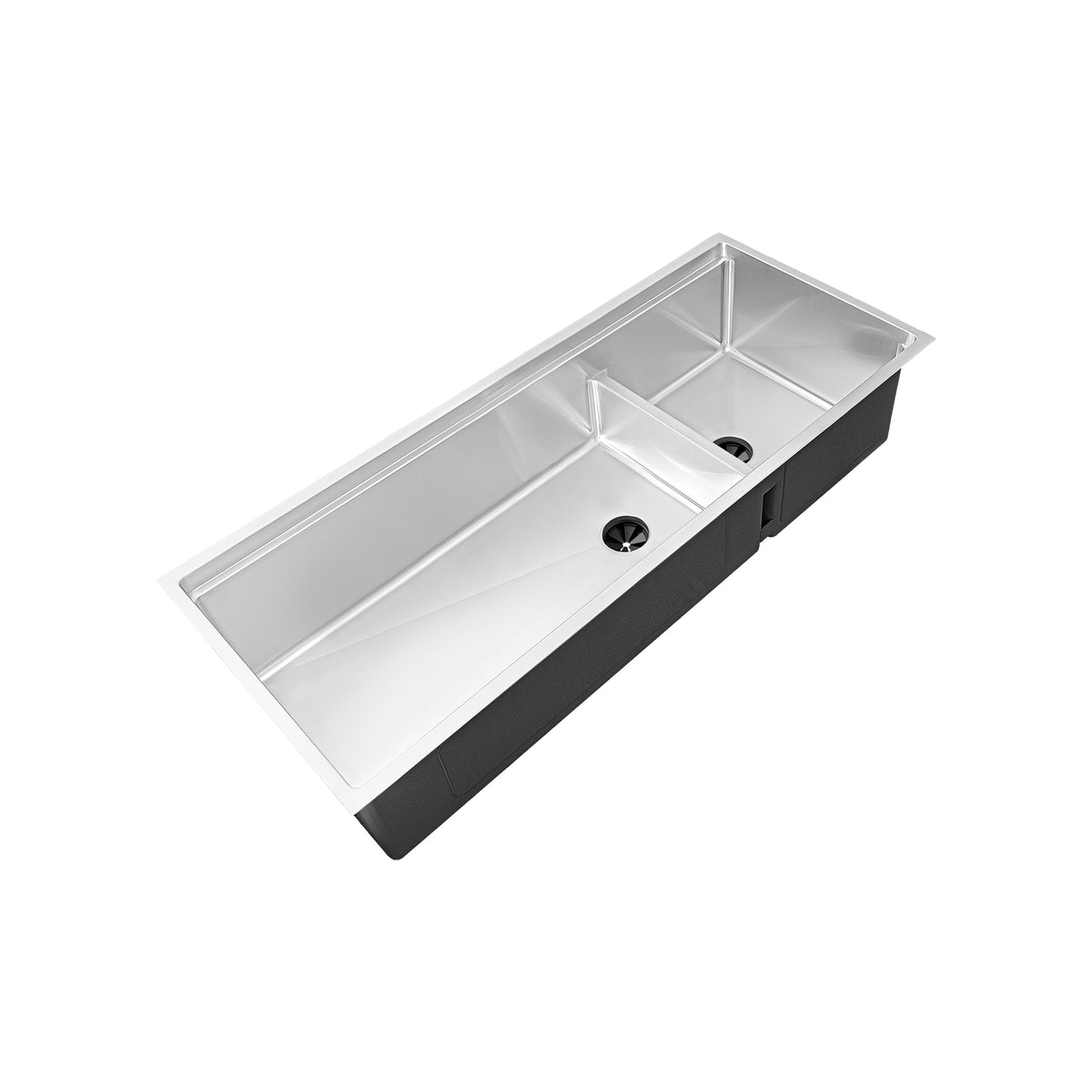 46" Undermount Workstation Sink – 16 Gauge Stainless Steel Double Bowl – Reversible – Seamless Drain (5LD46c)