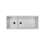 46" Undermount Workstation Sink – 16 Gauge Stainless Steel Double Bowl – Reversible – Seamless Drain (5LD46c)