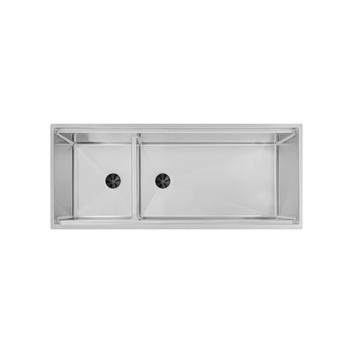 46" Undermount Workstation Sink – 16 Gauge Stainless Steel Double Bowl – Reversible – Seamless Drain (5LD46c)