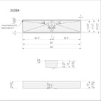 84" Large Workstation Kitchen Sink - Undermount Double Bowl - Offset Drain (5LD84)