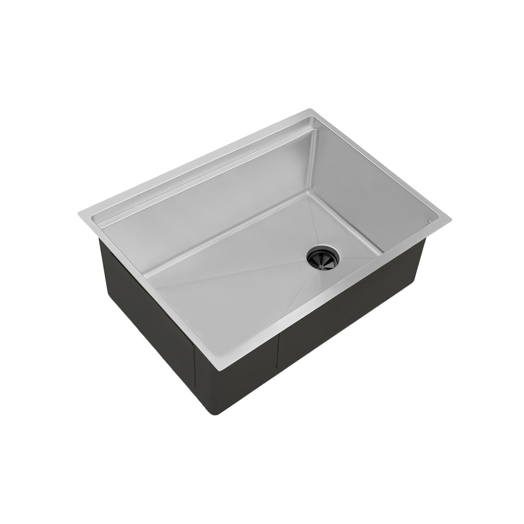 26" Undermount Workstation Sink – 16 Gauge Stainless Steel Single Bowl – 10" Deep – Reversible – Seamless Drain (5LS26c-10)