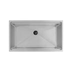 33" Undermount Workstation Sink – 16 Gauge Stainless Steel Single Bowl – 8" Deep – Center Drain – Seamless Drain (5LS33b-8)