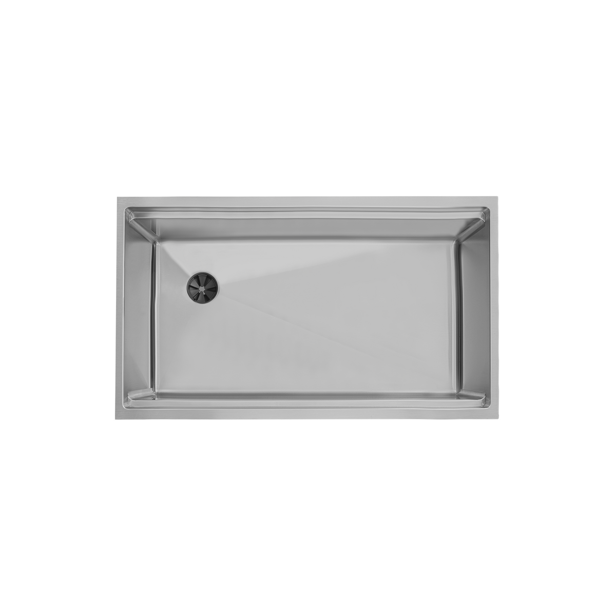 33" Undermount Workstation Sink – 16 Gauge Stainless Steel Single Bowl – Offset Drain Left – Seamless Drain (5LS33L)