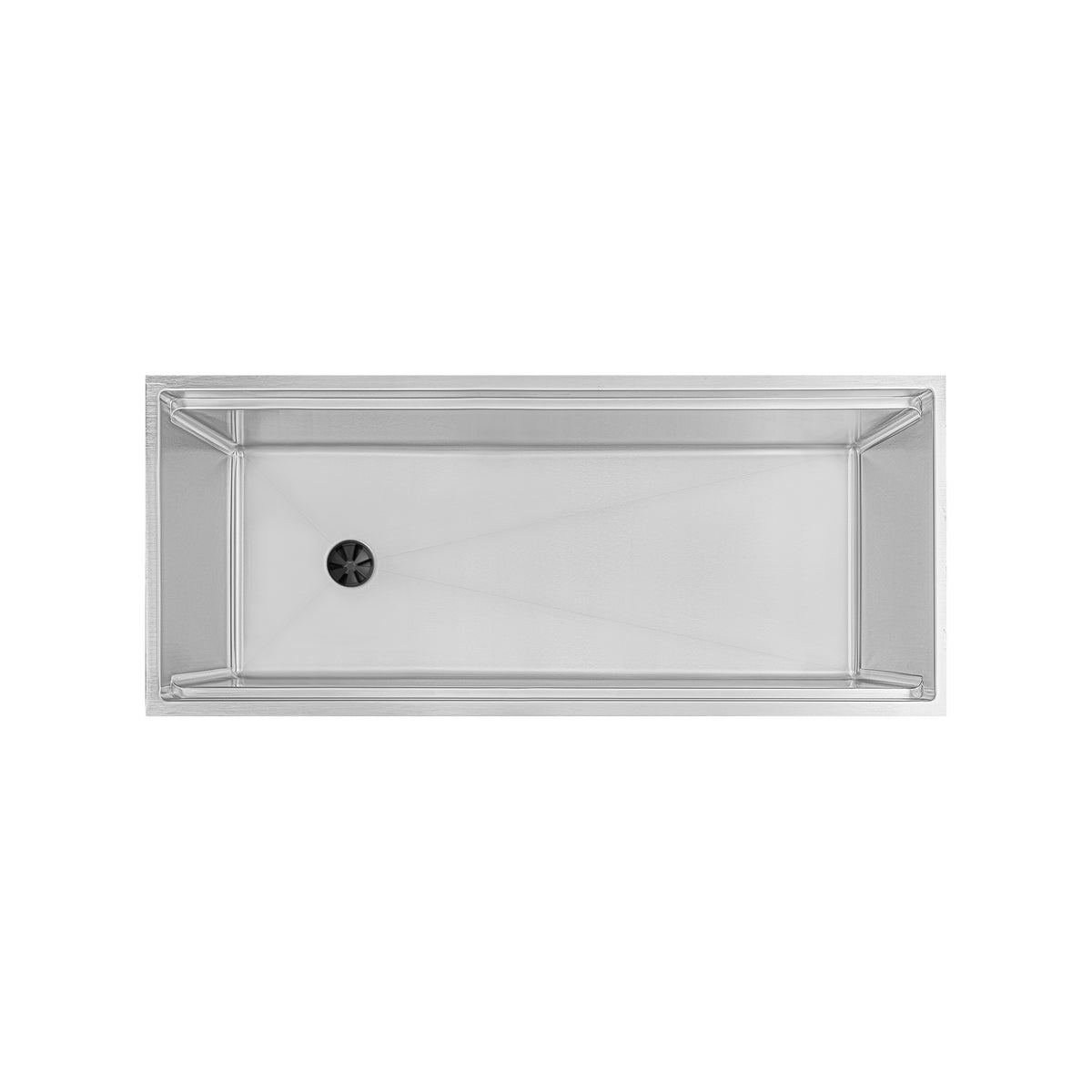 46" Undermount Workstation Sink – 16 Gauge Stainless Steel Single Bowl – Reversible Offset Drain – Seamless Drain (5LS46c)