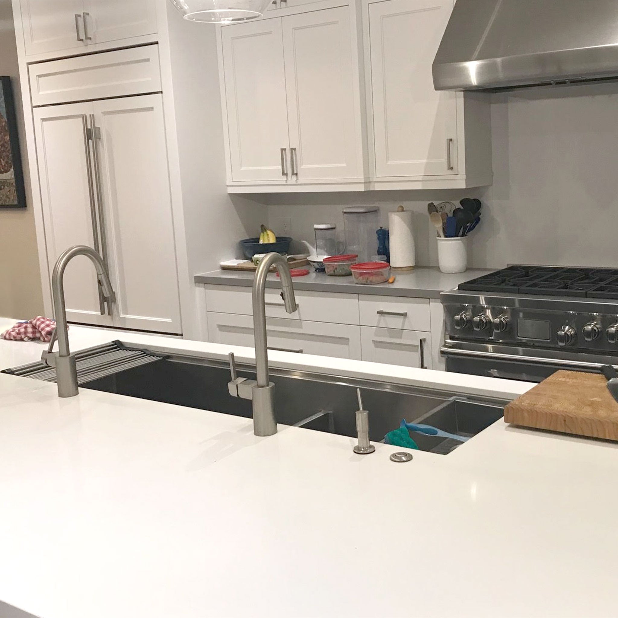 63 inch large undermount workstation kitchen sink with 16 gauge accessories