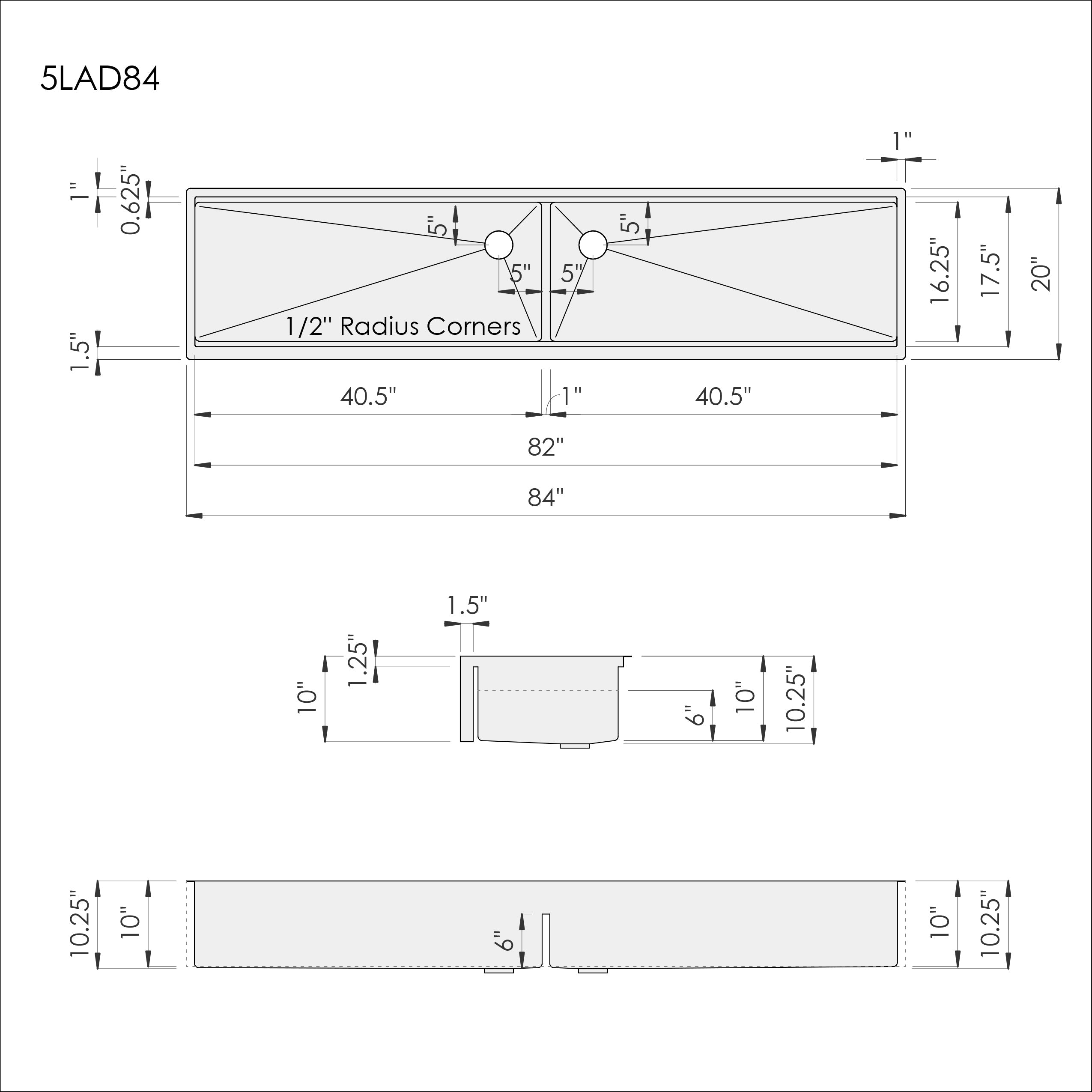 84 Apron Front - Workstation Sink - Double Bowl (5LAD84) – Create Good  Sinks