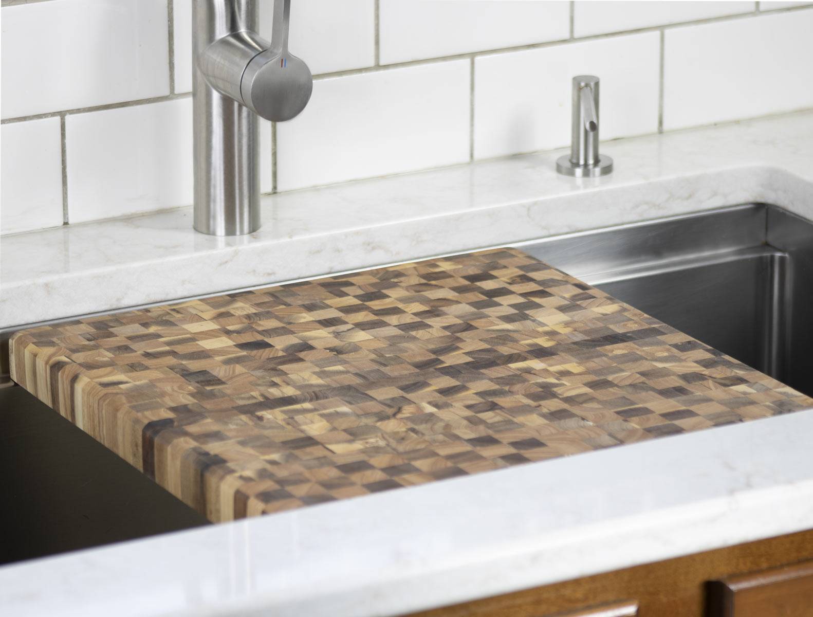 Workstation Kitchen Sink End Grain Cutting Board