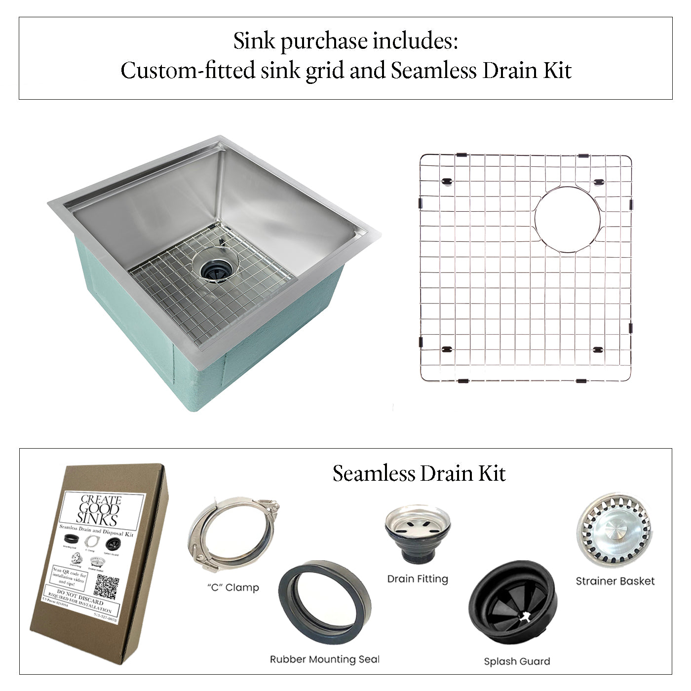 19" Workstation Prep Sink - Single Bowl - Offset Drain Right (5LS19R)